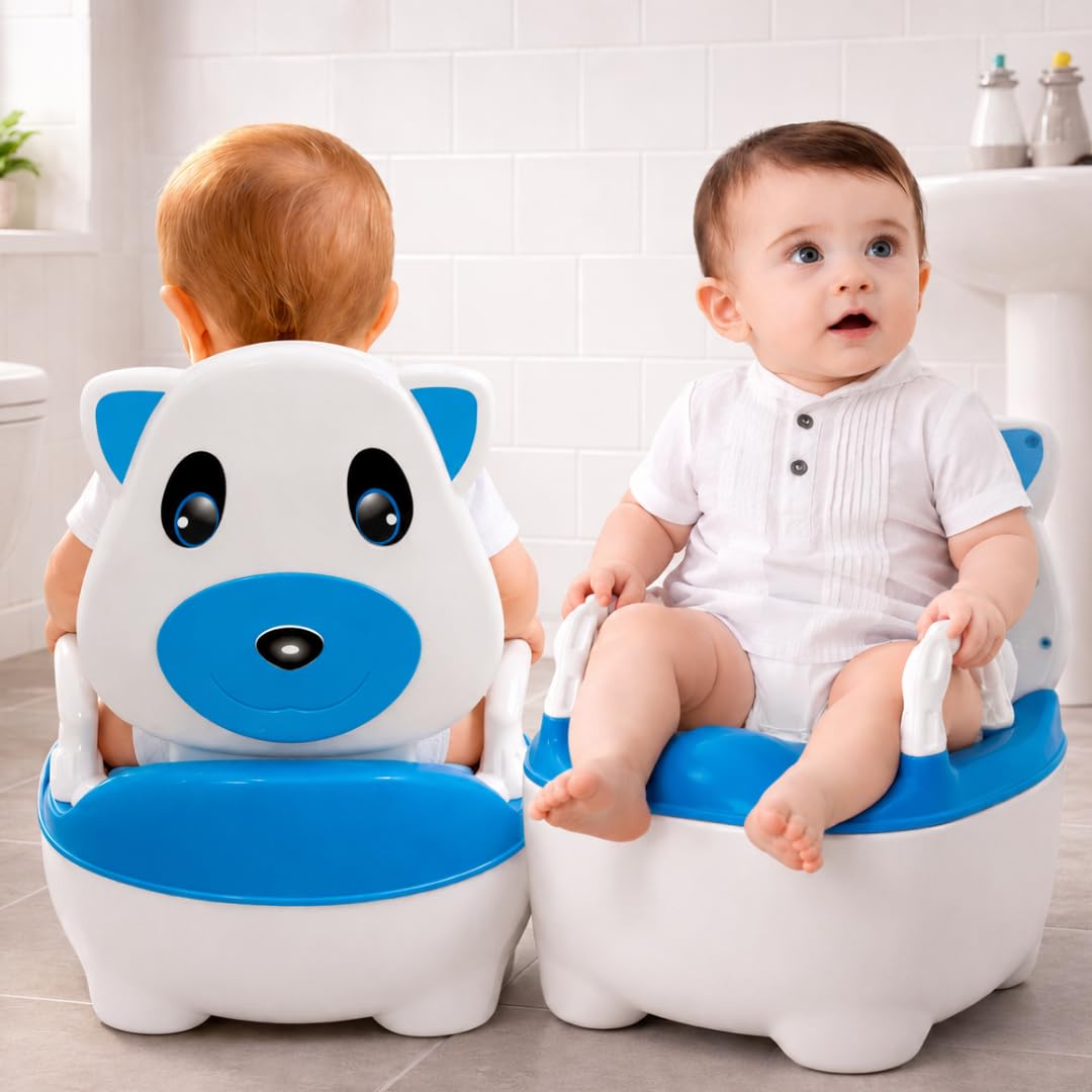 Baby Potty Seat for 6 Months to 2 Years | Potty Training Chair with Removable Bowl | BPA Free Toddler Potty Chair with Backrest | Cute Dog Shape Kids Toilet Trainer, Easy to Clean & Portable-image-48