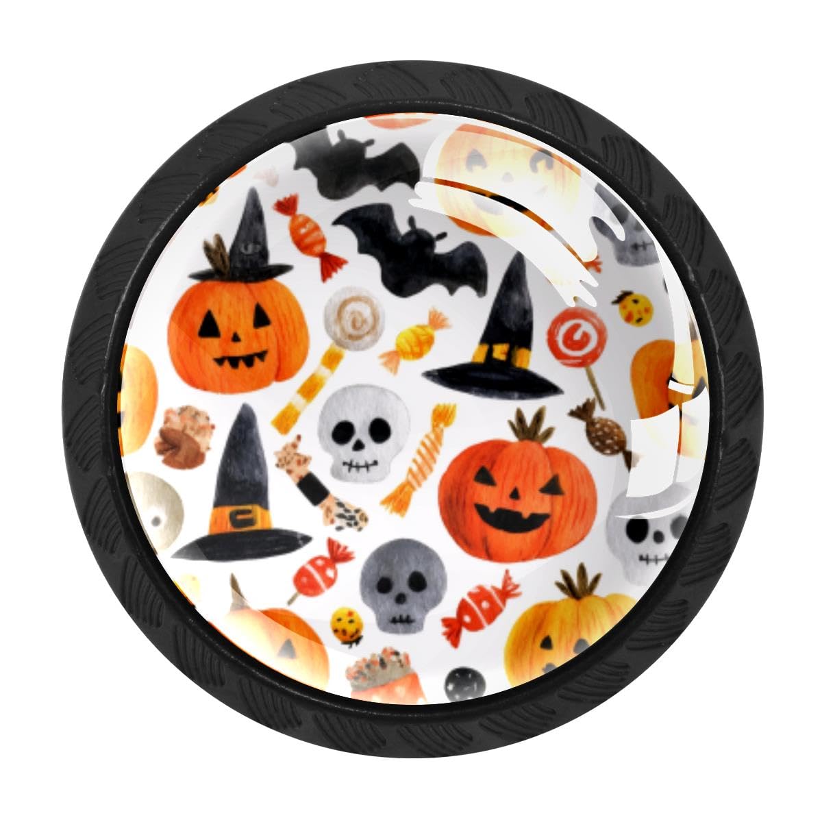 Heoeh Multi 8 4 Pcs Cabinet Knobs, Halloween Pumpkins Witch Drawer Knobs Dresser Handles