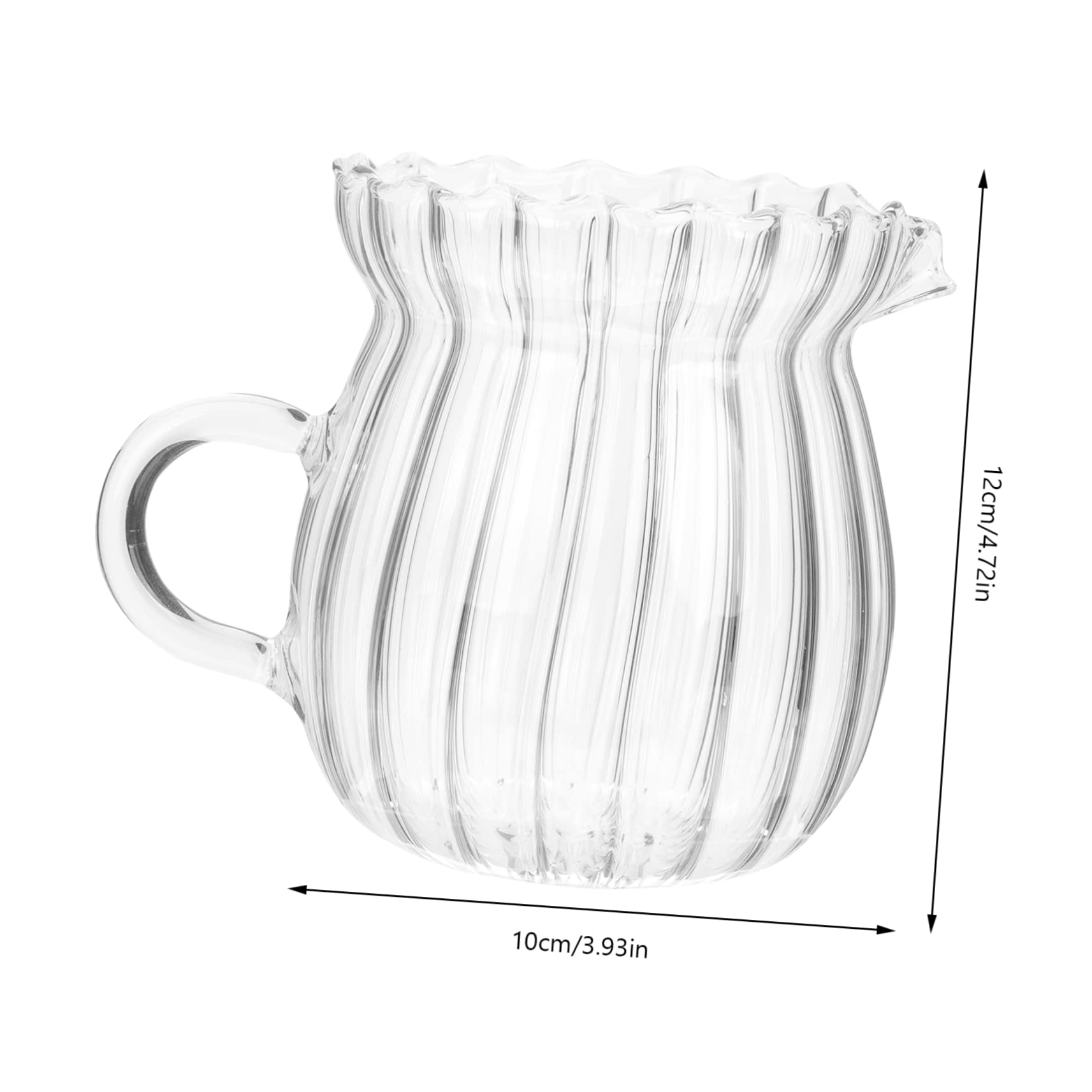 Cabilock Small Milk Pitcher Glass Milk Creamer Pitcher Multi-function Milk Cup for Tea Party Wedding