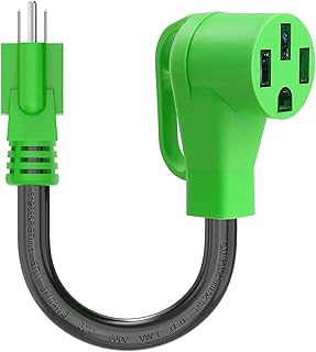 AplysiaTech 50 Amp to 15 Amp 110 Volt RV Adapter Cord, NEMA 5-15P Male to 14-50R Female Electrical Power Dogbone, Heavy Duty STW 10 Gauge for RV Trailer Camper, ETL Listed