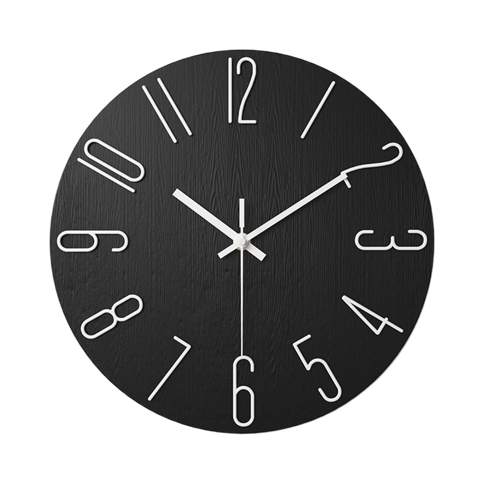Zegar Ścienny Zegary Na Baterie 12-calowy Mały Analogowy Nadaje Się Do Domowego Biura, Sypialni, Kuchni, Klasy, Szkoły Precyzyjny I Czytelny(Black Gray)
