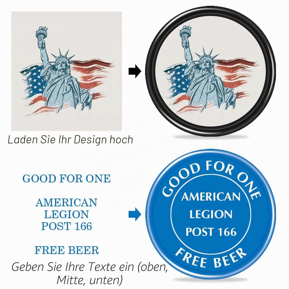 200 Stück personalisierte Kunststoff-Poker-Chips, Vollfarbdruck Ihres Logos und Textes auf dem Chip, gut für Getränke, Pokerkartenspiel (schwarz)