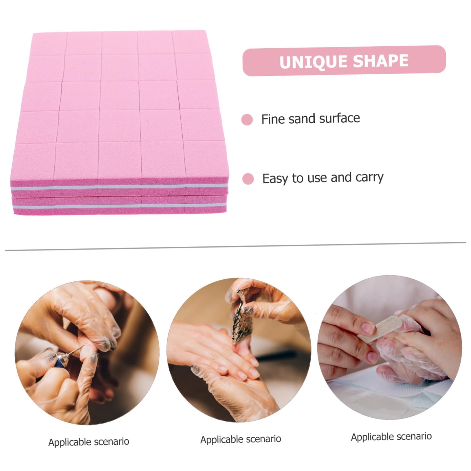 Healeved 150pezzi Blocco Spugna Per Lucidatura Unghie Strumenti Manicure Per Unghie Naturali e Acriliche Facili Da Usare e Portatili Per Saloni Art Fai Te