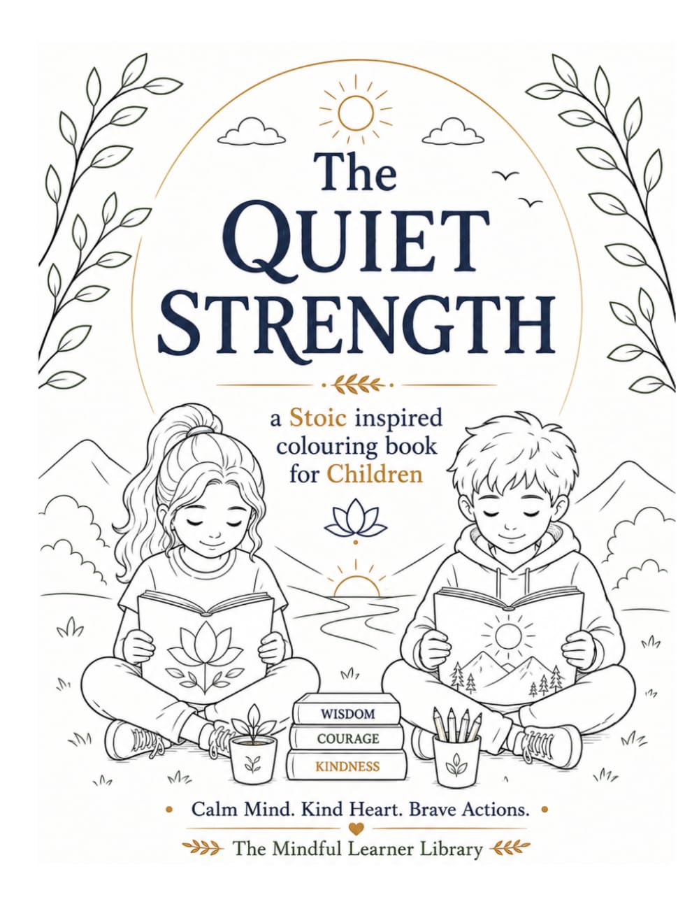 The quiet strength: A Stoic inspired colouring book for children