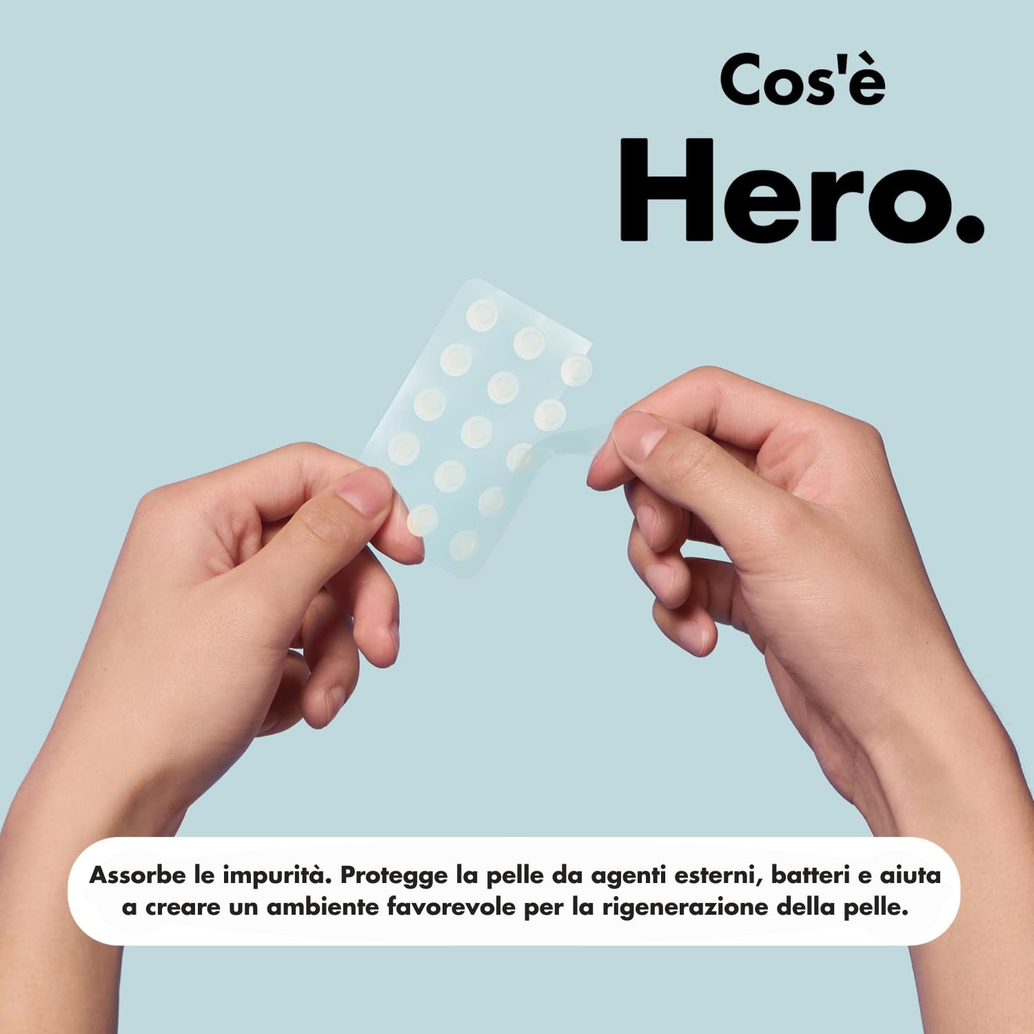 Hero Mighty Patch The Original. Il Patch notturno contro i Brufoli. Assorbe le Impurità in 6-8 ore. È testato dermatologicamente. 36 cerotti idrocolloidali. Dispositivo medico