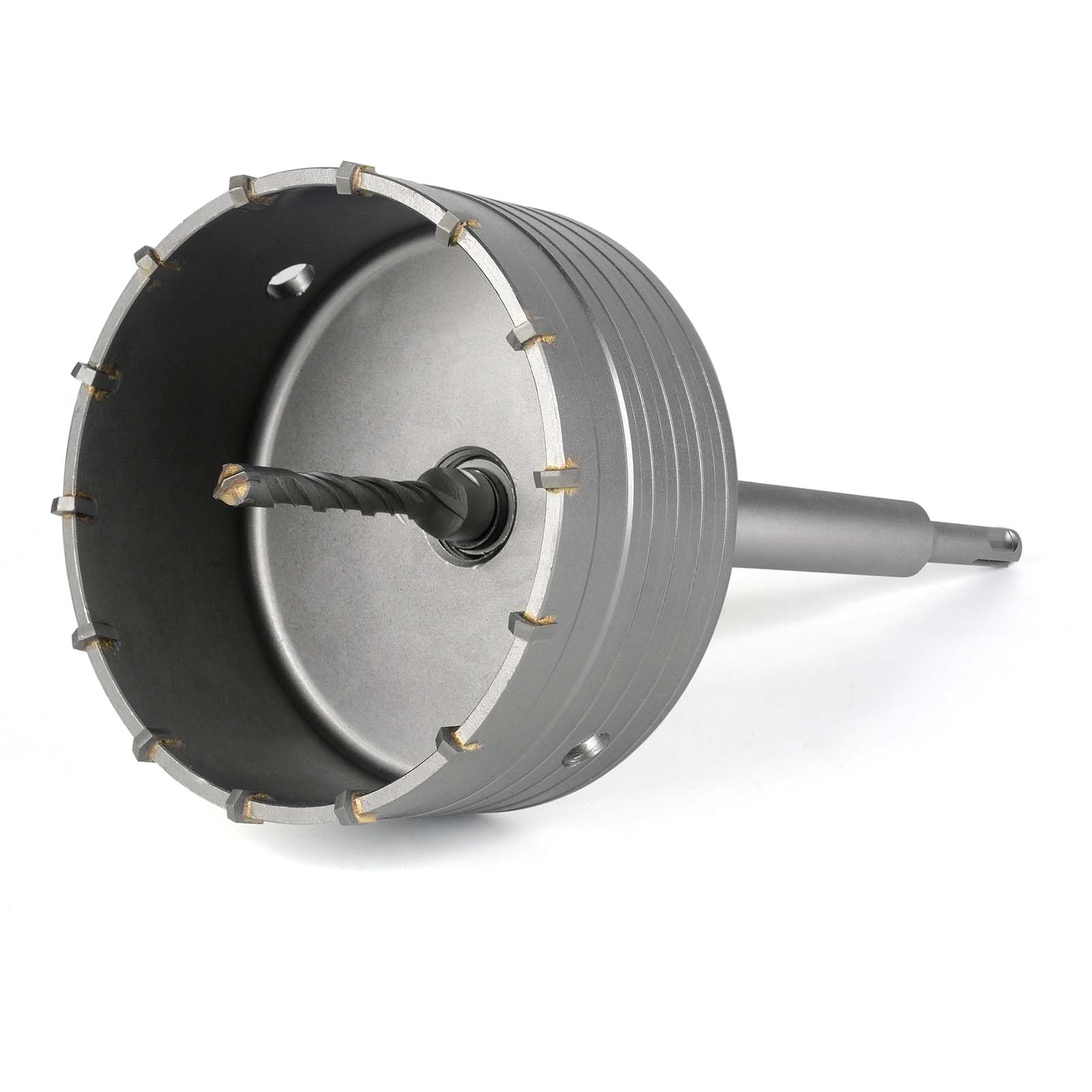 BINOTA 120 mm Scie Cloche à Béton Professionnelle – Trépan en Carbure de Tungstène, Queue SDS-Plus (220 mm) et Foret de Centrage Cruciforme pour Béton, Brique, Pierre, Maçonnerie