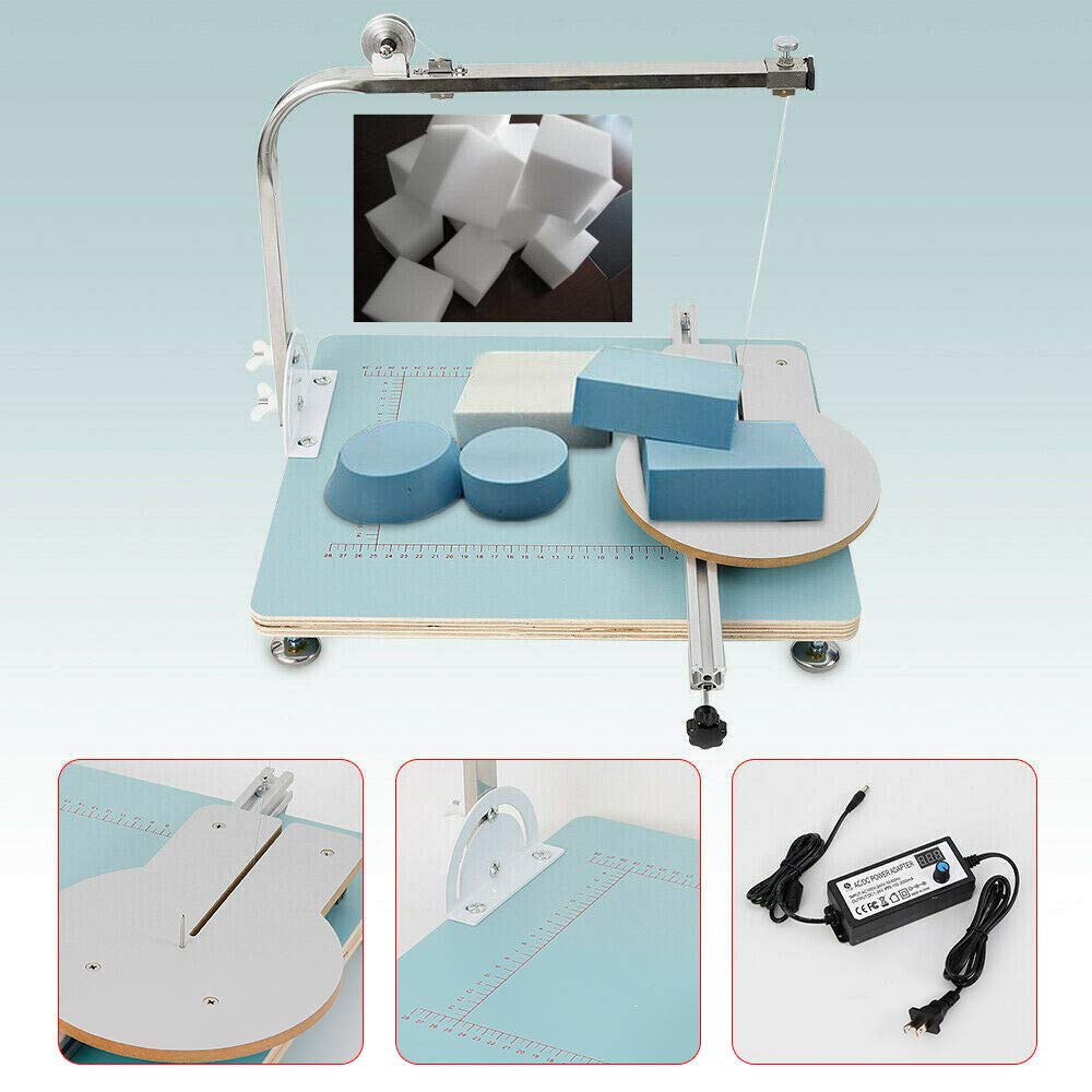 CNCEST Foam Cutter Machine, Sponge Foam Cutting Machine Stainless Steel Hot Wire Working Table Tool Wax Wire Foam Styrofoam Cutter Foam Cutting Tool