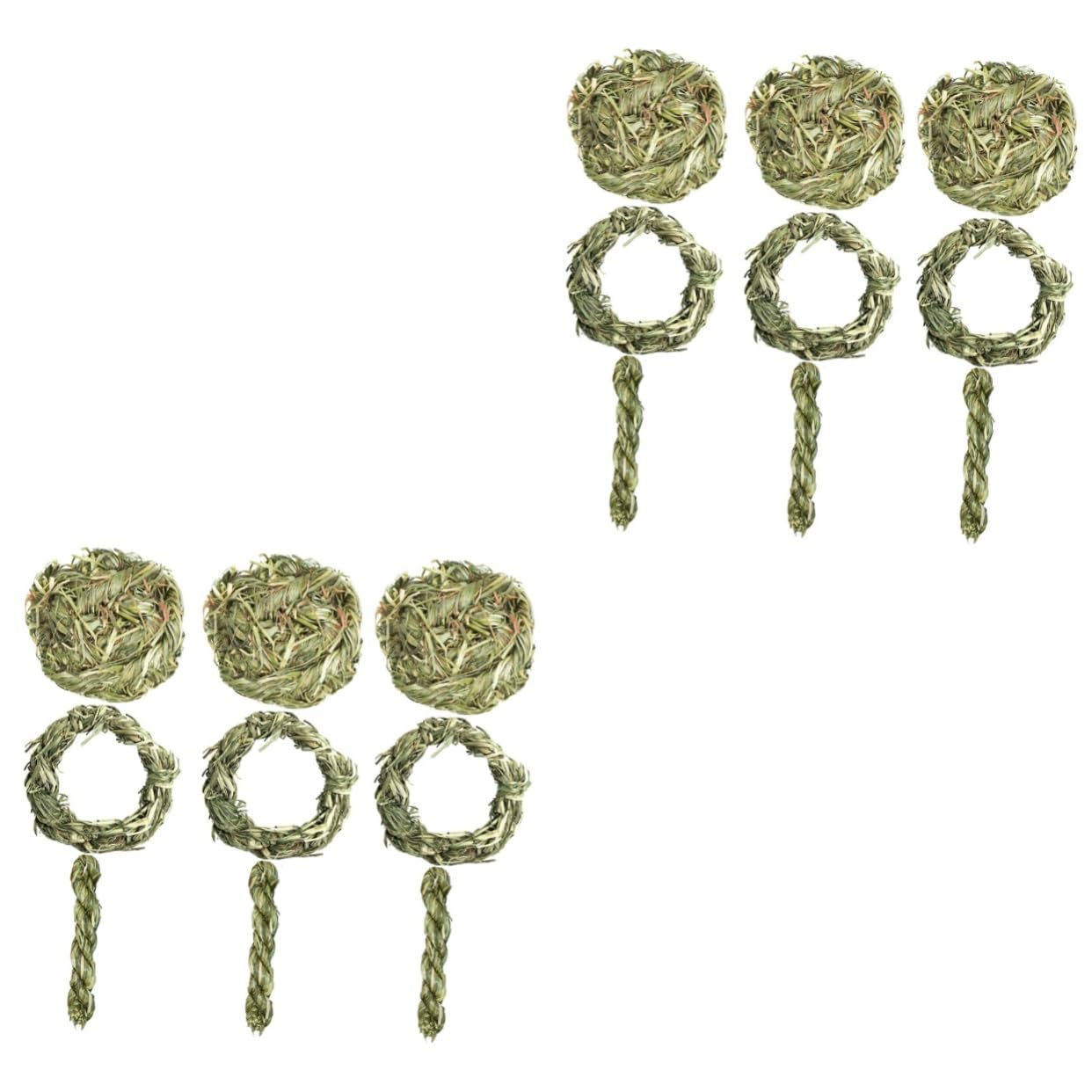 Beaupretty 18pièces Jouets à Mâcher pour Animaux De Compagnie Snacks pour Rongeurs Entraînement De Molarité pour Chinchilla Hamster Et Jouets Herbe pour Petits Animaux