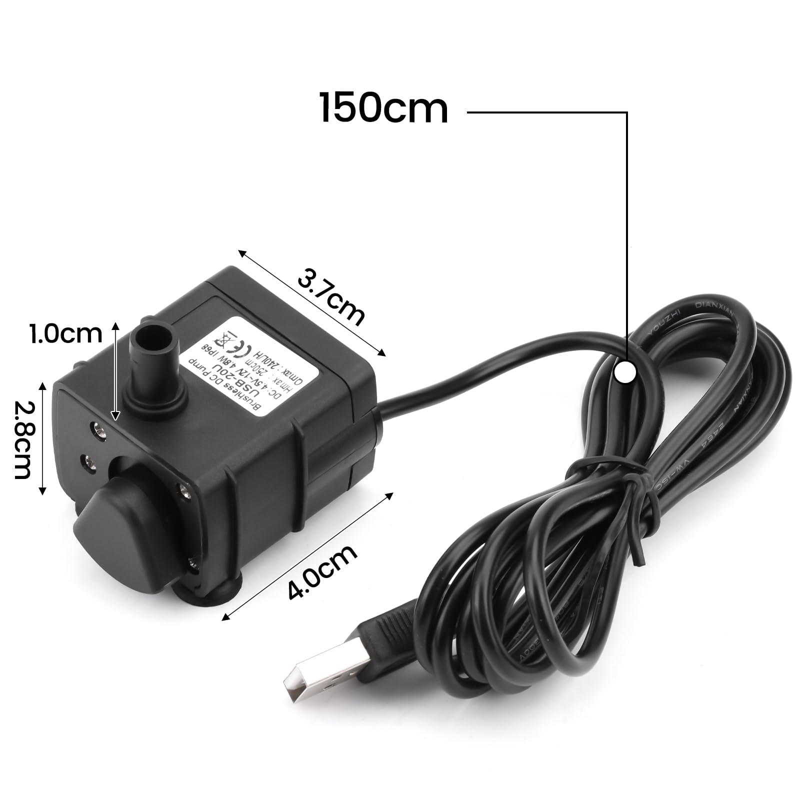 Amazon.co.jp: DiyStudio 2 Pcs USB Submersible Pump Submersible