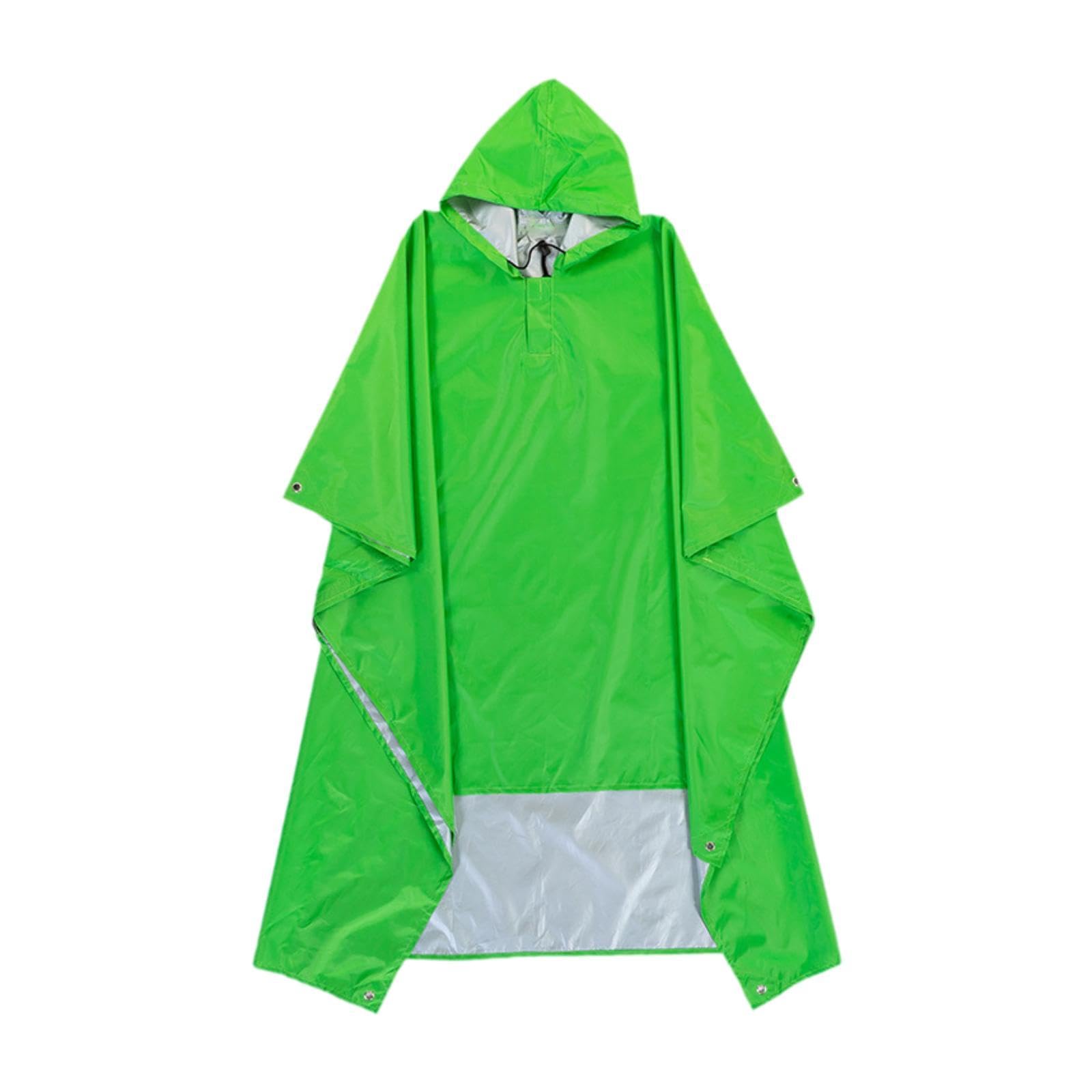 Hooded Rain Poncho Lightweight Raincoat for Travel Hiking Outdoor Activities Bright Green|Clothing Shoes & Accessories | Womens Clothing | Coats & Jackets|1 Raincoat,-image-39