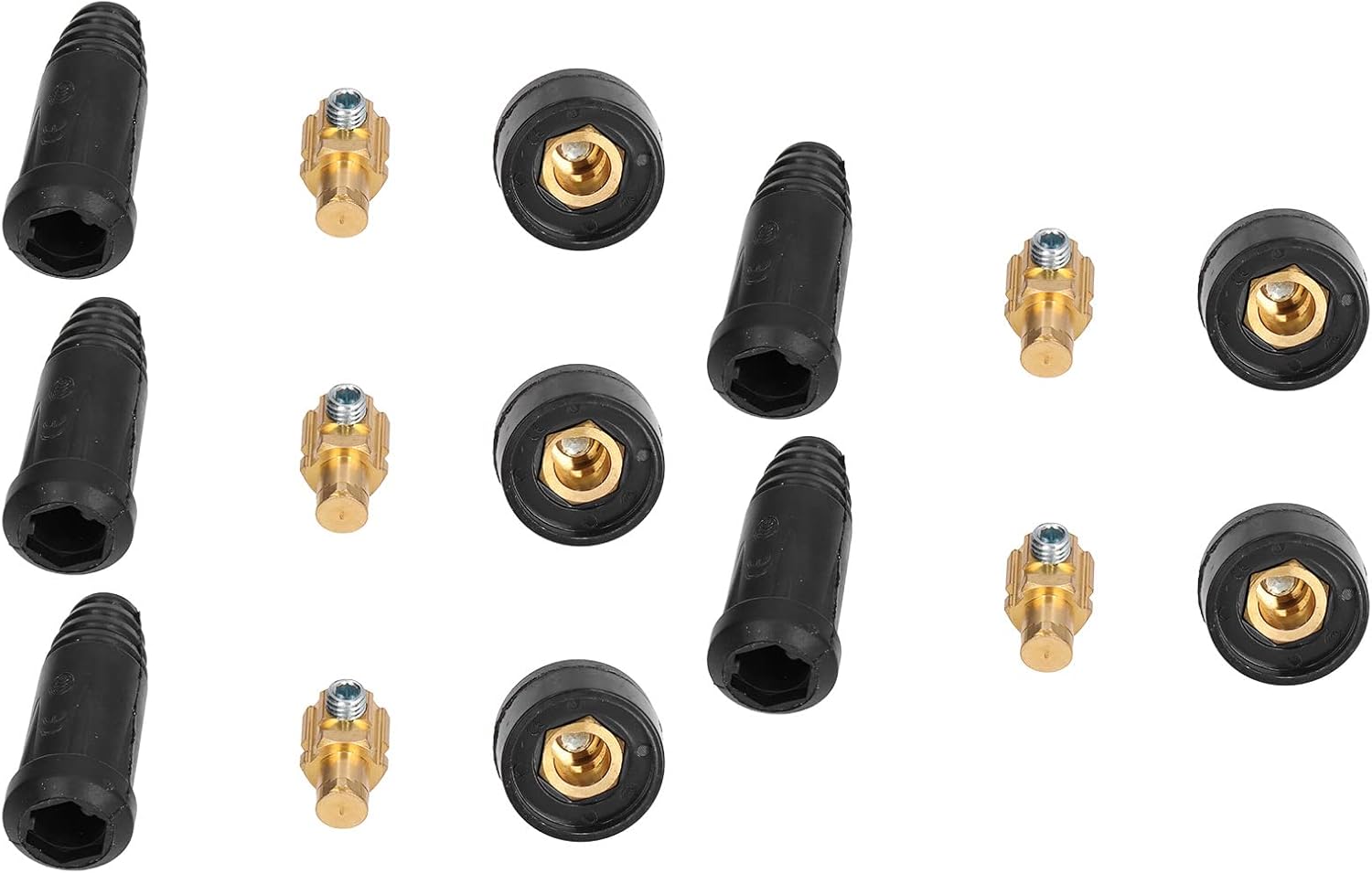 Welding Cable Connector, 5 Sets Welding Cable Joint Quick Connector Pair, Fitting European Plug Socket Kit 200‑315A for Machine, Cable
