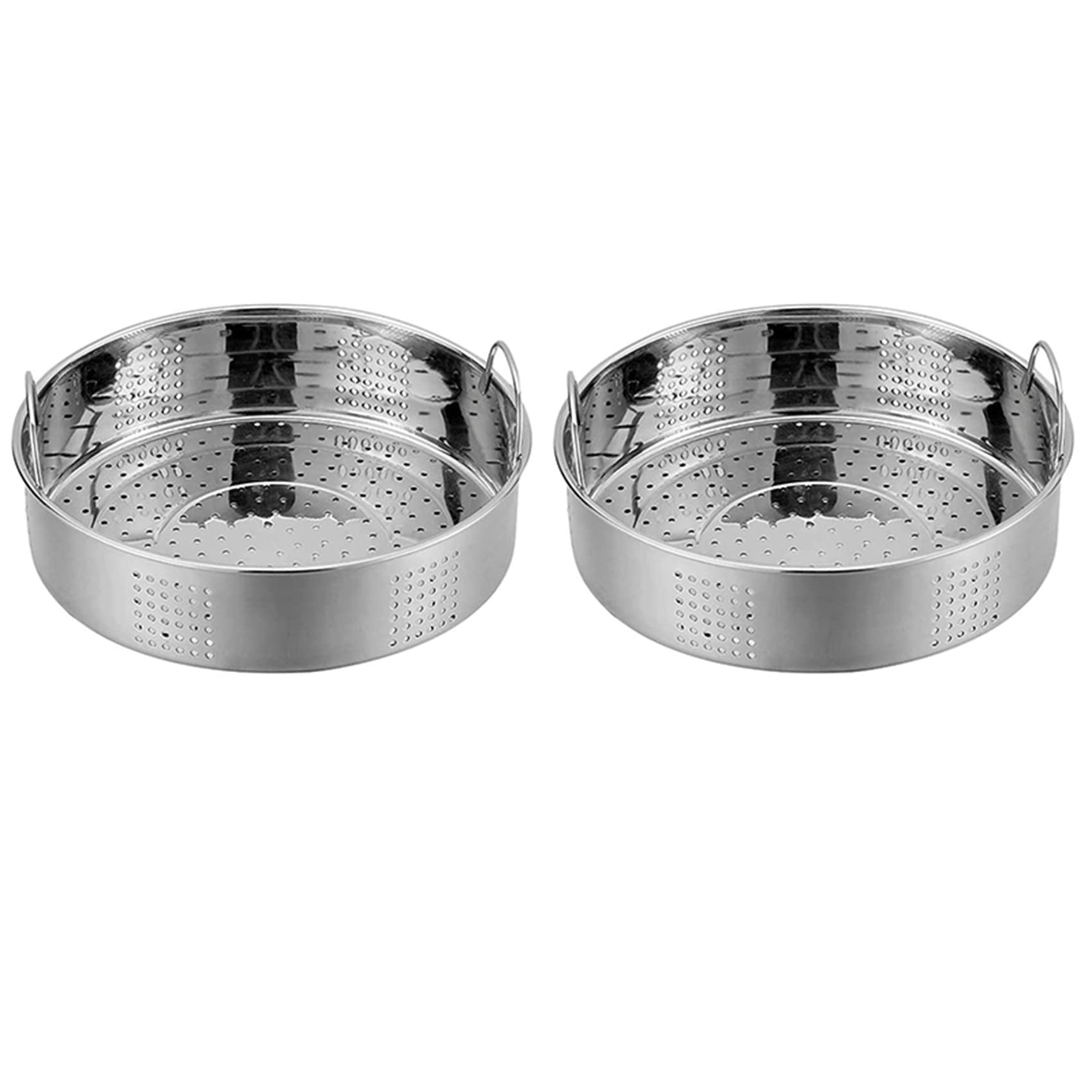 Hndhbfgrt 2X Stainless Steel Steamer Basket Thicken Food Steamer Basket for Steaming Dim Sum Dumplings Buns Meat Fish Rice