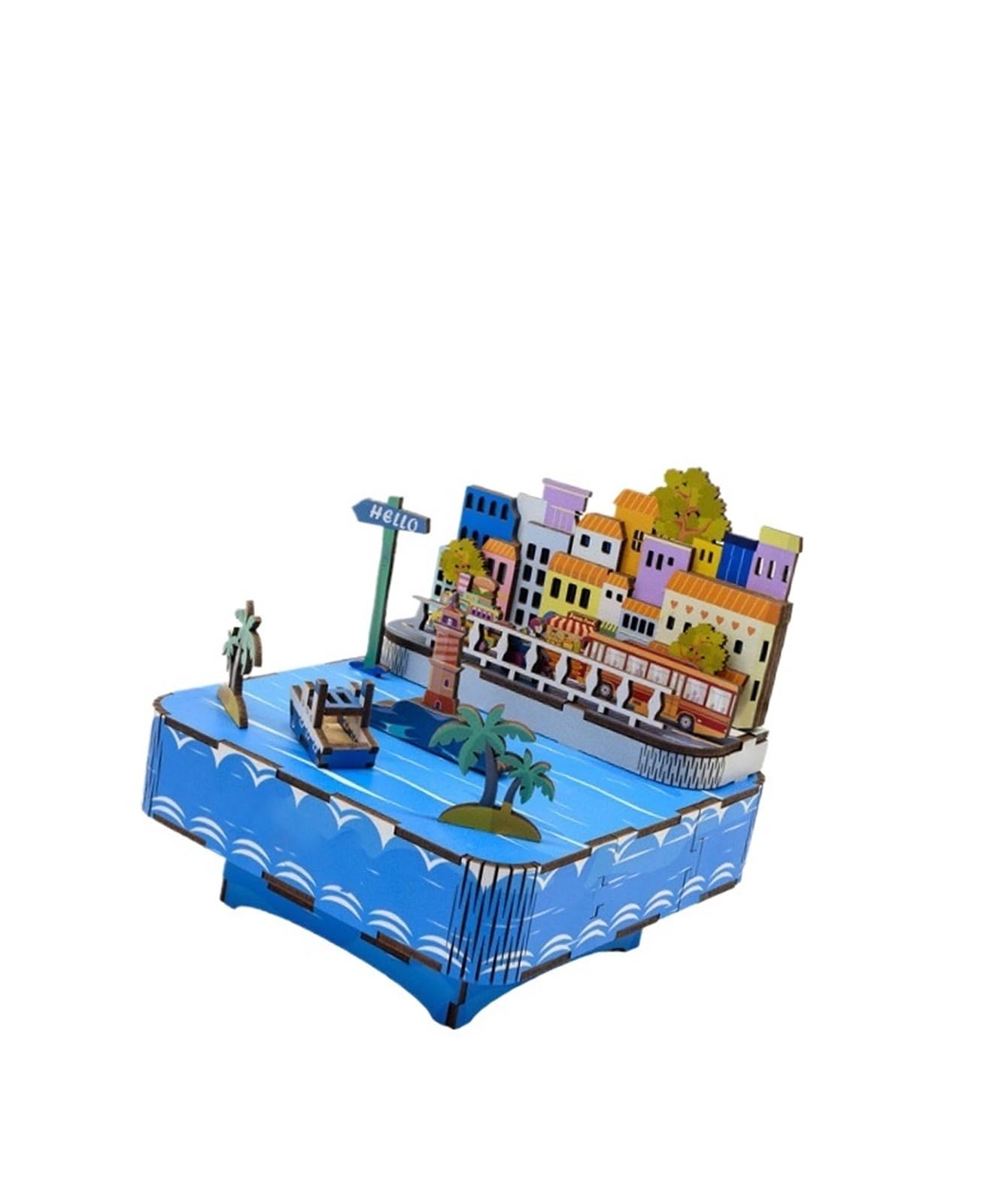Caja De Música De Rompecabezas 3D Hecha A Mano DIY Modelo De Caja De Música Shapowei Regalo Divertido De Cumpleaños Kits de Caja de música