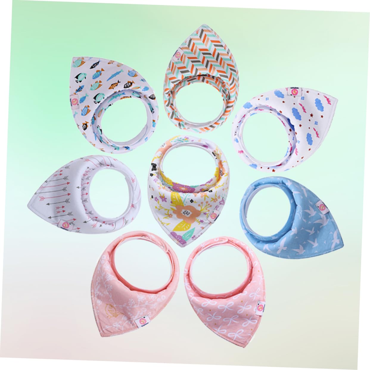 ibasenice 16pièces Bavoirs Bandana Coton Pour Bébés Lot De Absorbants Et Doux Pour Garçons Et Filles Protège Des Écoulements De Salive Régurgitations Design Et Confortable