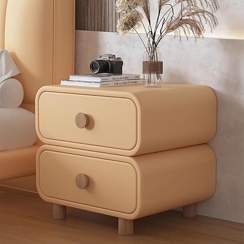 Mesitas de noche contemporáneas con almacenamiento para dormitorio, mesitas de noche modernas, mesa auxiliar de almacenamiento en niveles, mesa