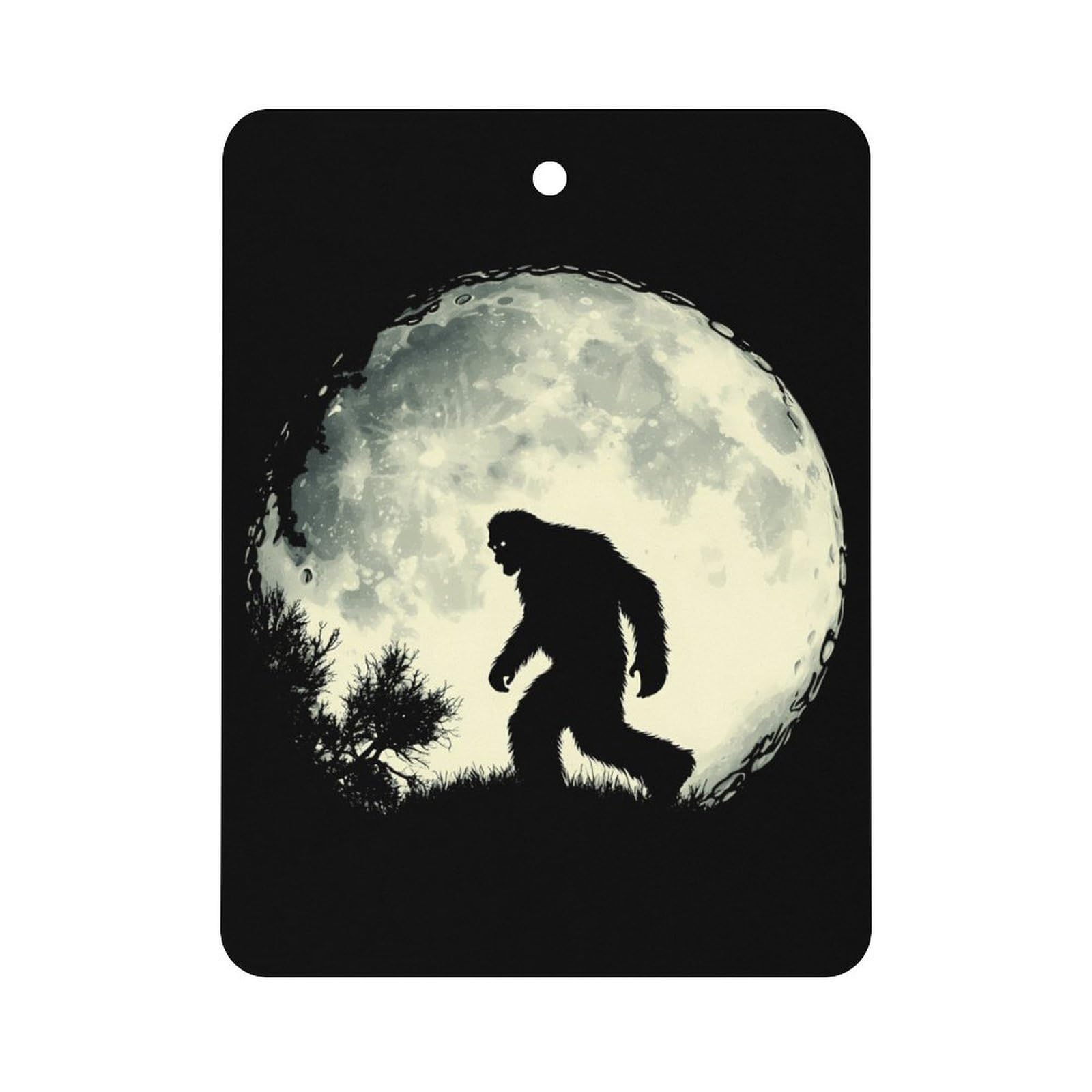 Bigfoot Full Moon Sasquatch Car Air Freshener Hanging Aromatherapy Tablets for Car Accessories Square