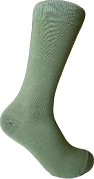 Triple M Plus Men's Dusty Sage Green Dress Socks