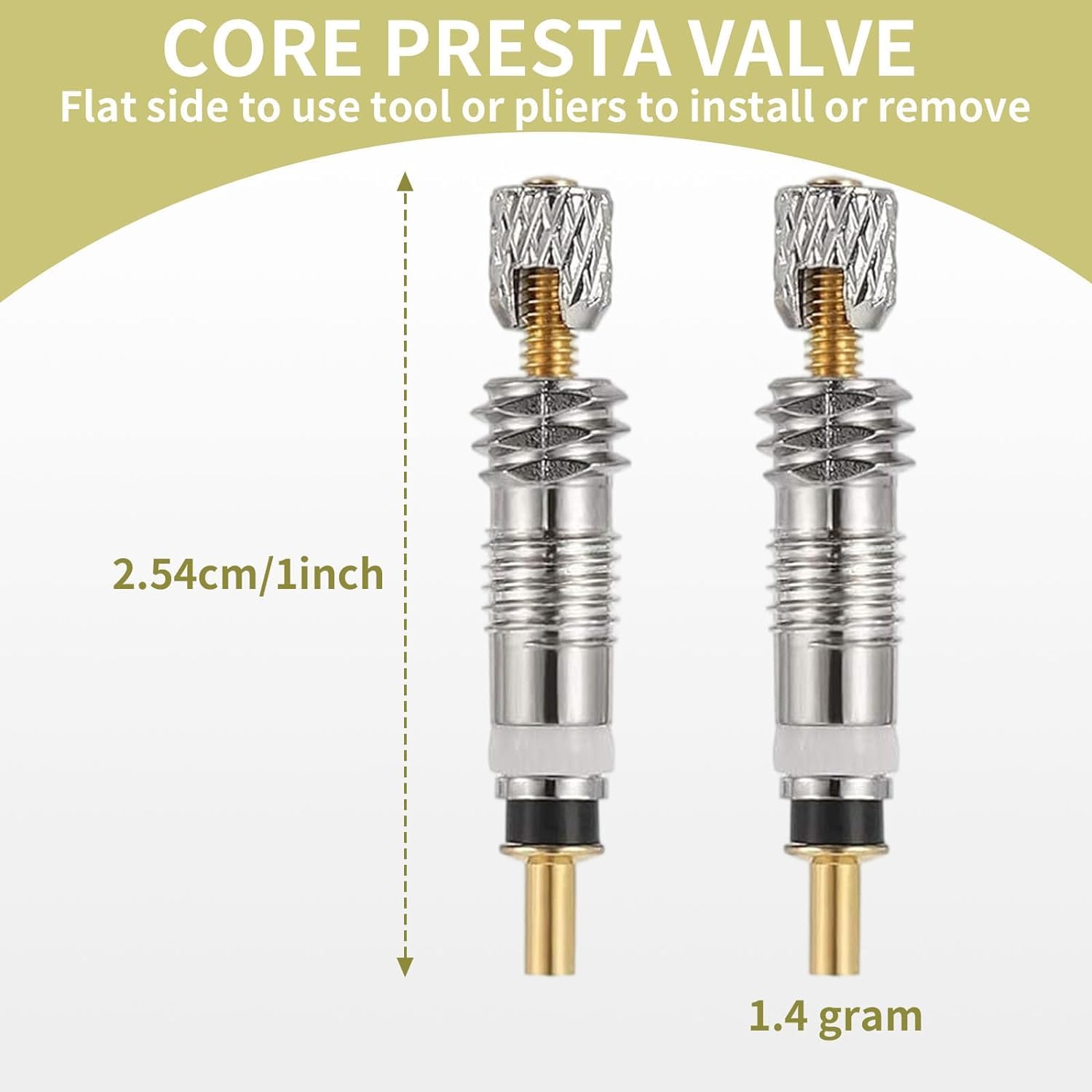 Uni-Fine 20 Pezzi Valvola Bici da Strada in Ottone, Valvola Bici Nucleo da Strada, Presta Valvola, Valvola Francese, Adattatore per Valvola di Ricambio Riparazione Bici