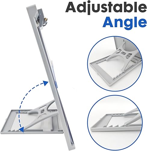 Miniatura 3 de Barelove Soporte de papel de escritorio para documentos, soporte plegable para libros de lectura, soporte para copias, caballete con 7 posiciones