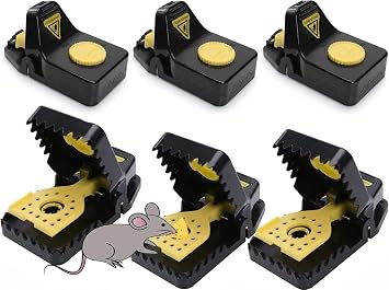Latest Model Powerful Mouse Catcher, Set of 6, Easy Installation, Mouse Catcher, Washable, Reusable, Mouse Repellent, Trap, Non-Toxic, Physical, Wont Pinch Fingers, High Sensitivity, Pest Control, Kitchen, Warehouse, Indoor, Outdoor, Japanese Instruction Manual Included English Language Not