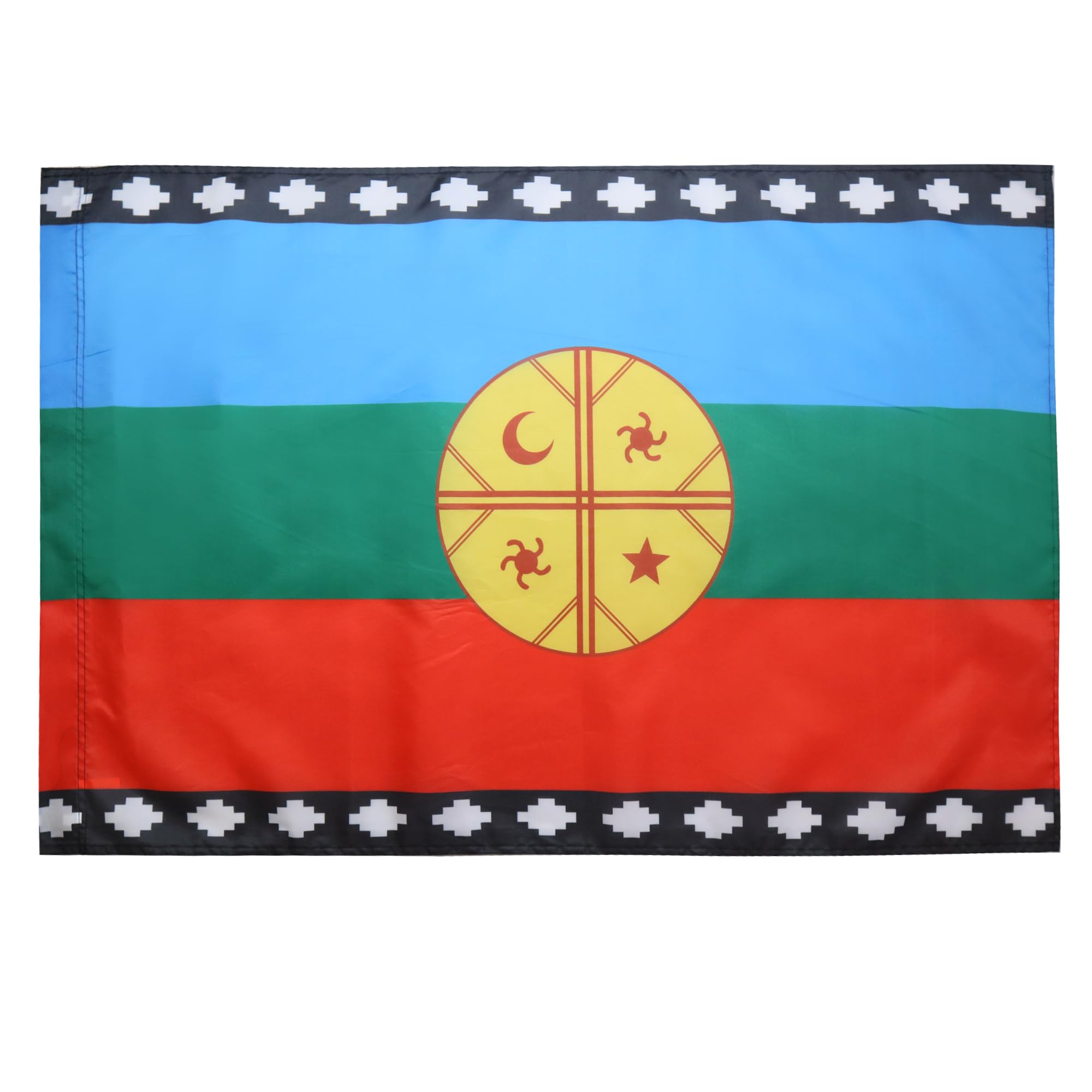 AZ FLAG Flaga Chile Mapuches 90x60cm - Native American Flag Mapudungun 60 x 90 cm Pokrowiec na słupek