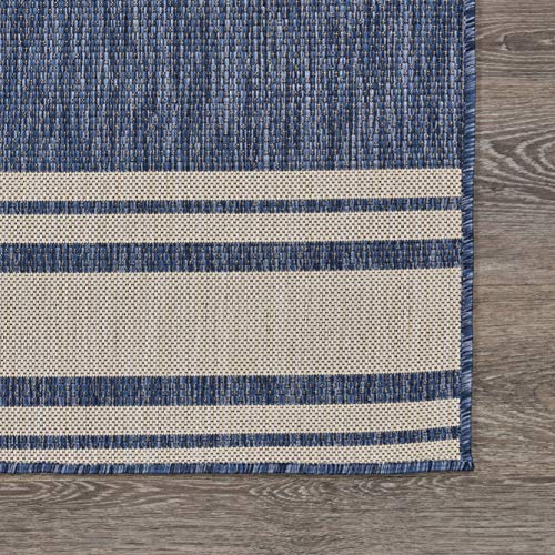Lr Home Ox Bay Seamas Navigationsteppich für drinnen und draußen, Marineblau/Weiß, 91 x 152 cm - Image 6