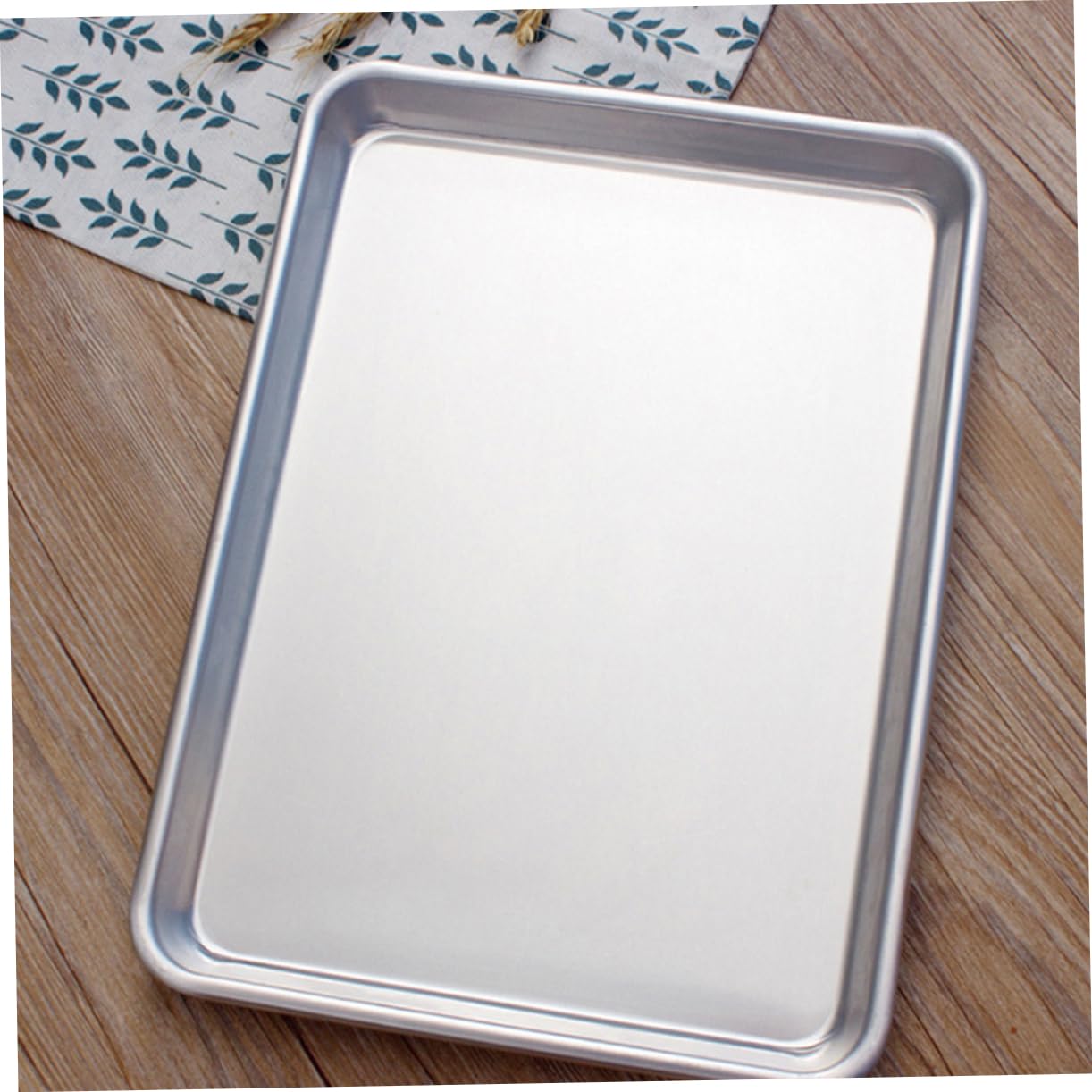Genérico 2piezas Bandeja Para Hornear De Aleación De Aluminio Antiadherente De Molde Rectangular Para Pasteles y Galletas Utensilio De Cocina Profesional