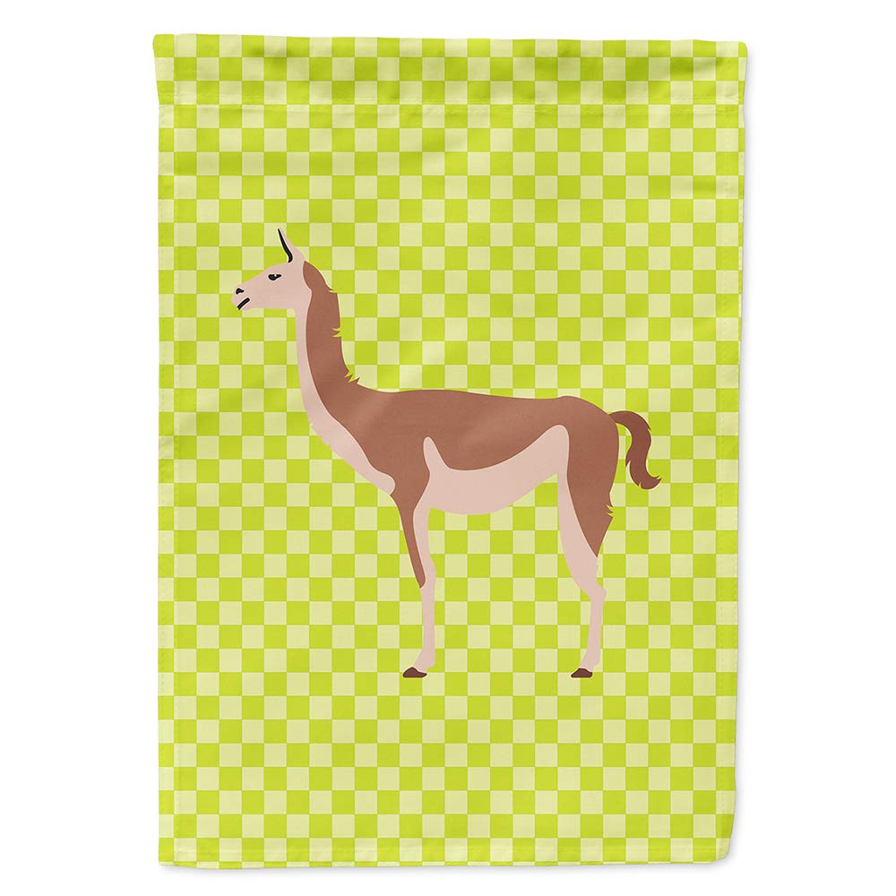 Guanaco Green Flag drapeau de prestige en toile de canevas supérieure Caroline's Treasures