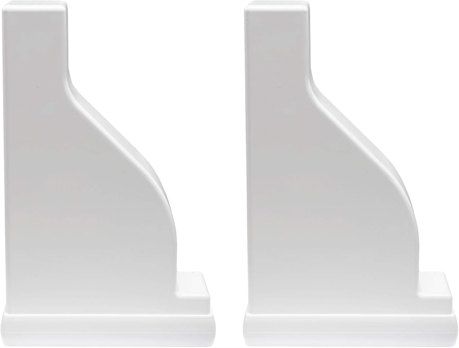 Plum Fittings Decorative White Vinyl Pergola End Cap 2"x 6" Rail, (Pack of 4)