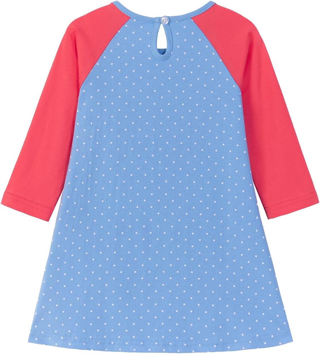 HILEELANG Toddler Girl Long Sleeve Dress Cotton Casual Jersey Shirt Playwear Applique Dress - Image 4