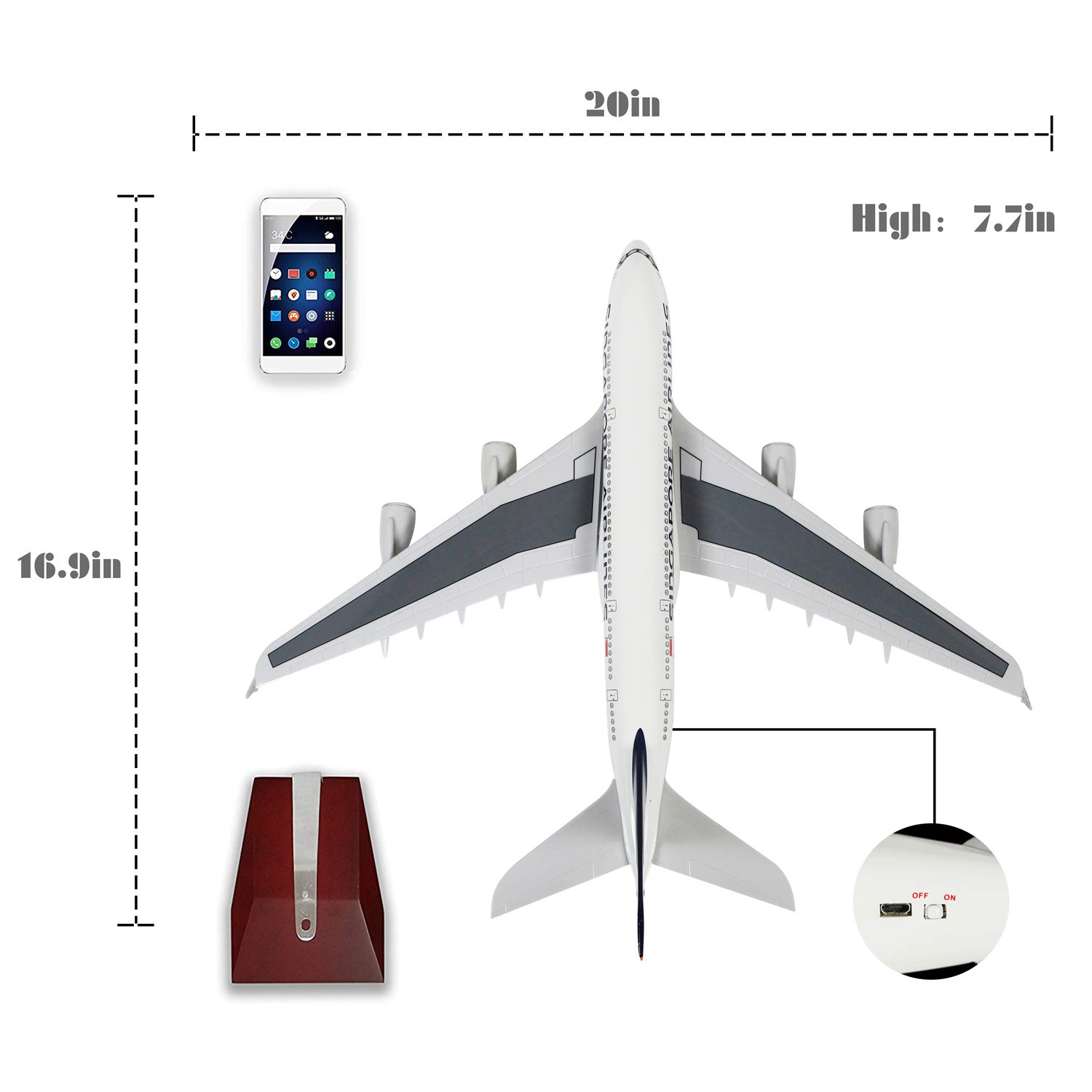 Amazon.com: 24-Hours 18” 1:160 Airplane Model Singapore