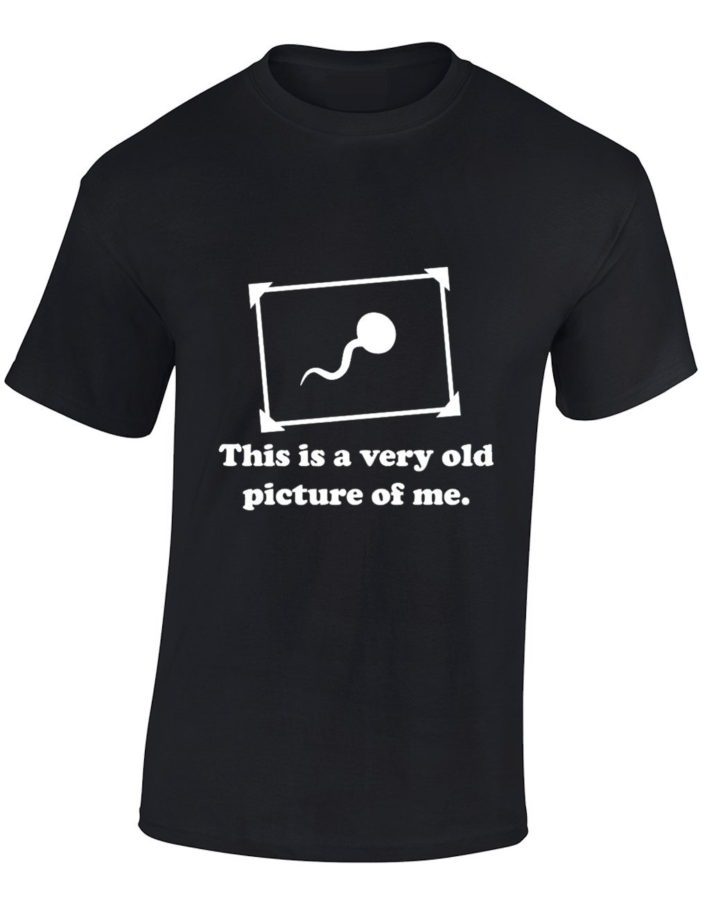 Crown Designs This is A Very Old Picture of ME' Funny Cool Present for Men & Teenagers T-Shirts Tops (Black/X-Large)