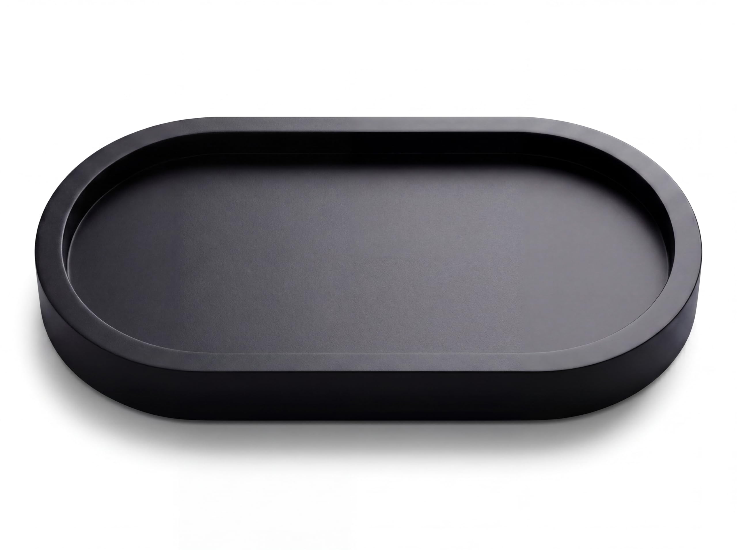 FARAMIR STORE Handcrafted Black Oval Decorative Tray for Home Decor