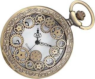 Antigo Neclace Relógio De Corrente Steampunk Relógio De Bolso De Cobre Relógio De Bolso Clássico Relógio De Bolso De Vento Manual Nexklace Colar Relógio De Bolso Mostrador Vintage