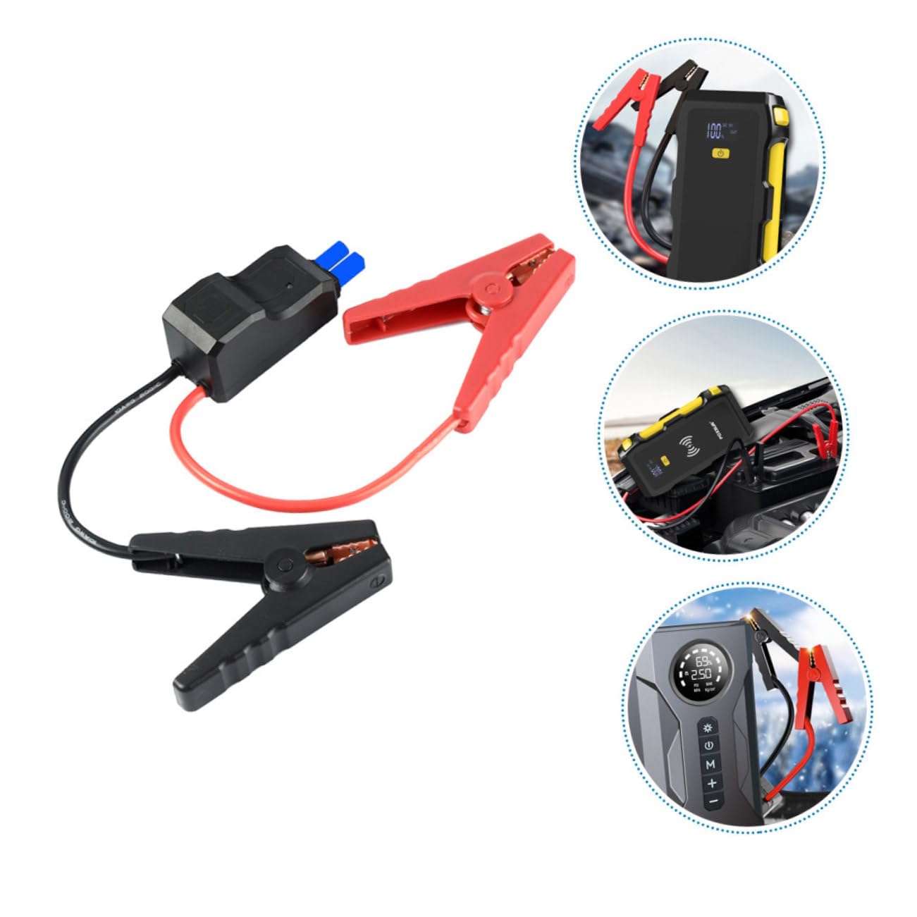 SOLUSTRE 5 Sztuk Kabel Rozruchowy Akumulatora Samochodowego Do Awaryjnego Wyposażenia Samochodowego Wytrzymałe Kable Rozruchowe Uniwersalny Przewód Zasilający Zasilacz Samochodowy Kabel