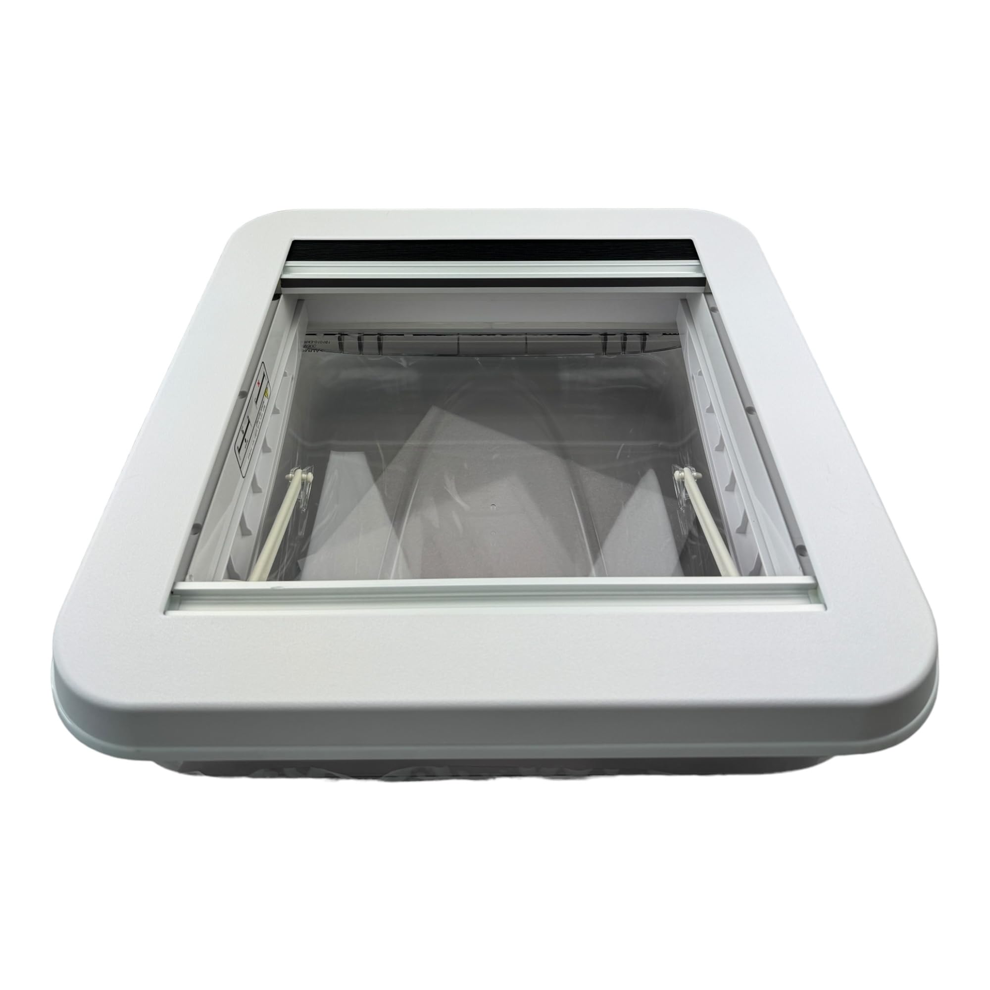 Aerodynamische Extra Vent Wohnmobil Dachluke 40x40cm mit klarer Haube