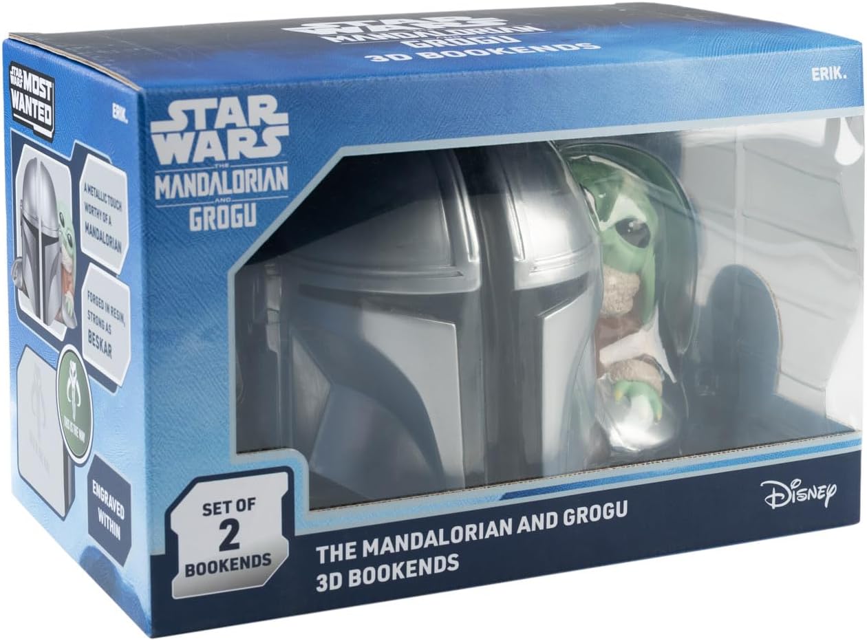Grupo Erik Book End Star Wars The Mandalorian and Grogu Baby Yoda Figure Book Stand - Book Nook Children and Adults Approx. 12.3 x 15.4 x 14.9 cm Official Star Wars Merch Gifts image 2