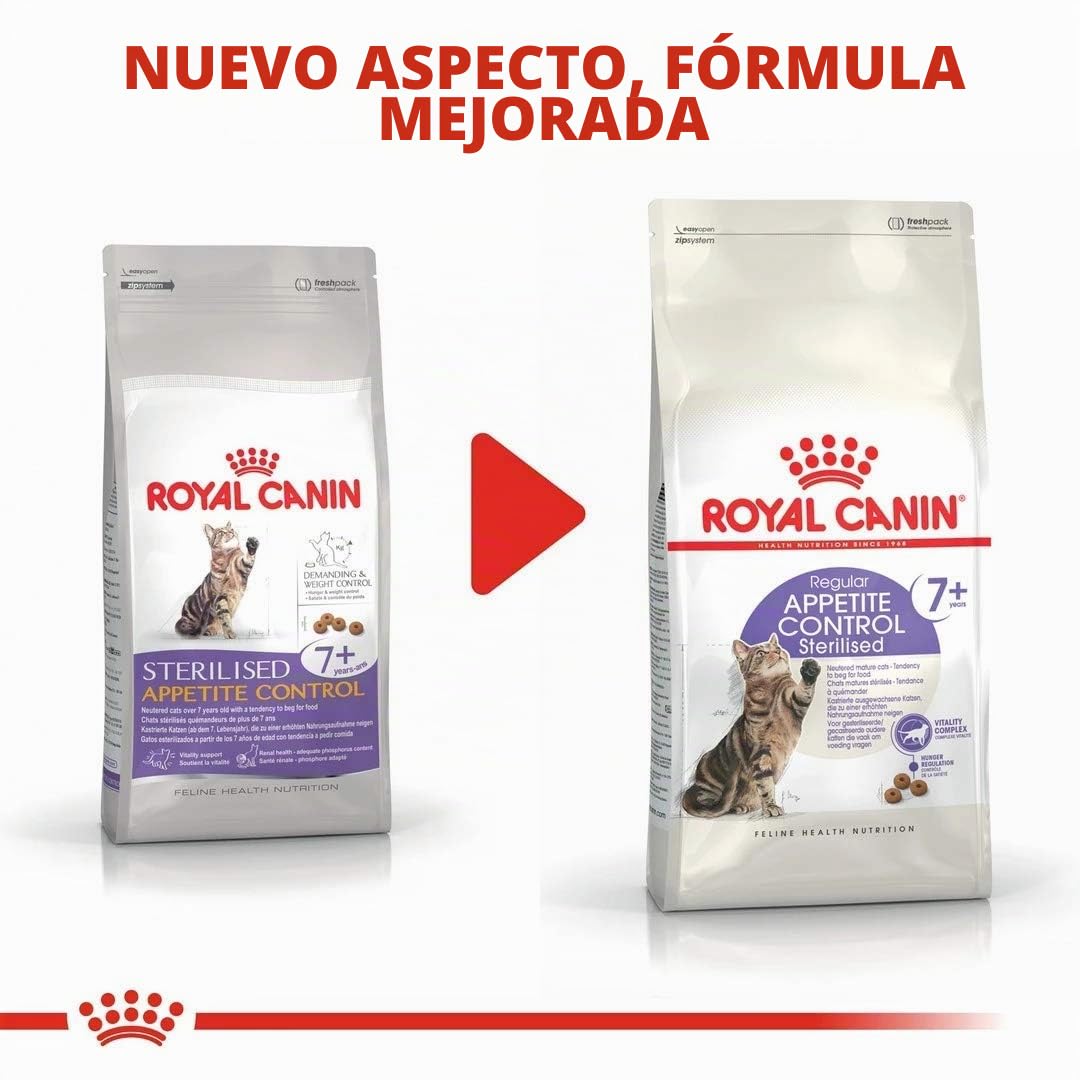 Royal Canin Alimentos Secos para Gatos esterilizados Control de apetito 7 Plus 3,5 kg