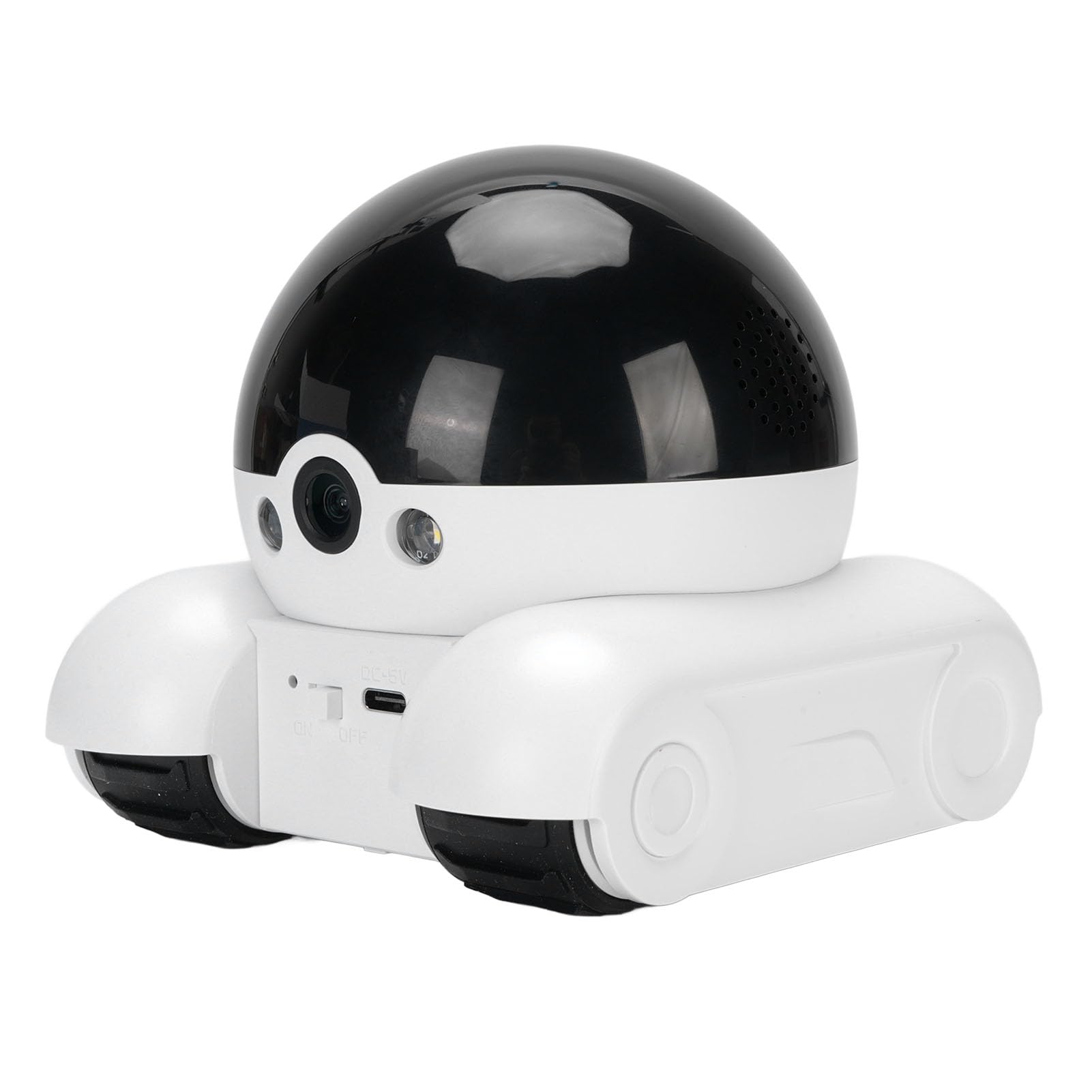 VBESTLIFE Robot Camera 1080p Lente Dual, Cámara de Seguridad de Mascotas Móviles con Conversación de 2 Vías, Visión Nocturna, 5200 MAh, Control de Aplicaciones para Gatos, Perros, bebé (32G 200W)