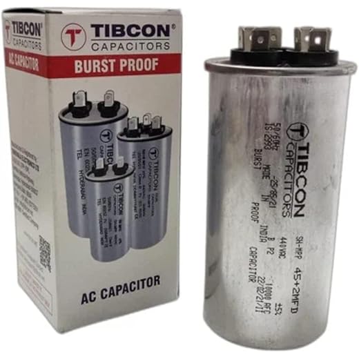 Mickko Tibcon 452 MFD 440V Capacitor for Air Conditioner Du