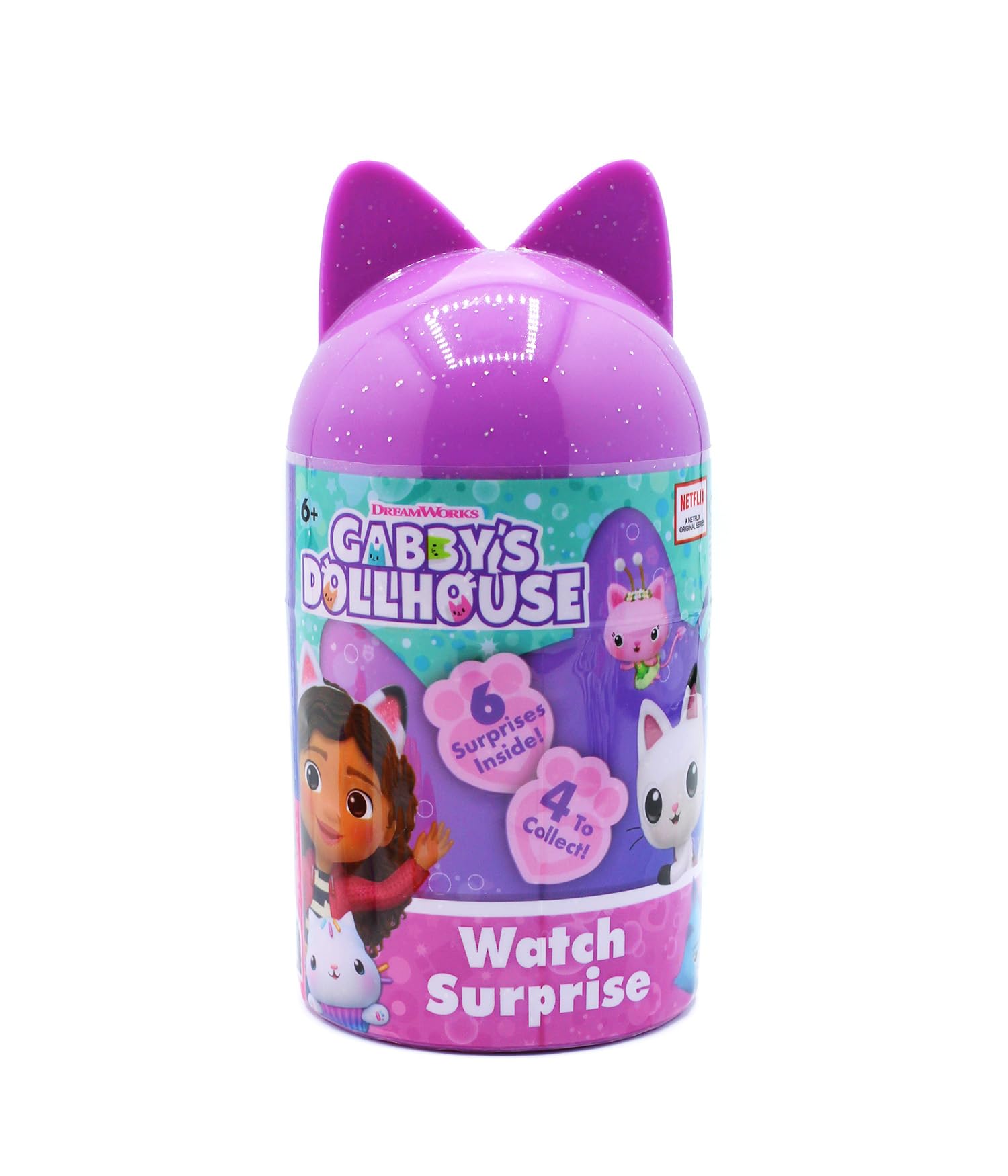 Joy Toy - Gabby's Dollhouse: 1 zestaw zegarków z bransoletką niespodziankę po przypadkowej recepcie (każde opakowanie zawiera zegarek na rękę, charms, bransoletka, pierścionek - 4 wzory