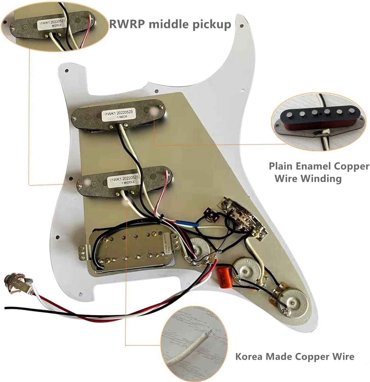 Amazon | SSH左手配線済みストラトピックガードピックアップ