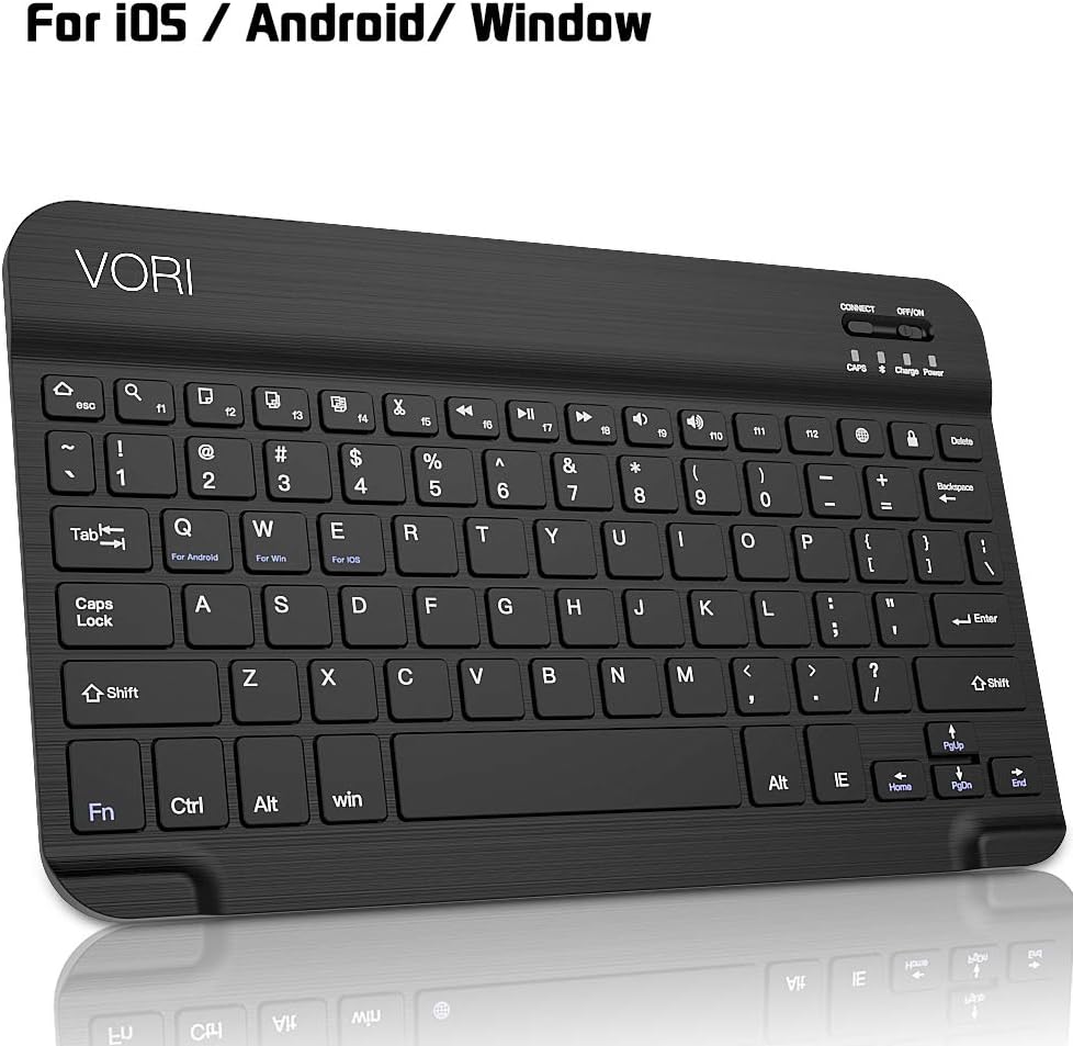 Retear Ultra-Slim Bluetooth Keyboard Compatible with iOS,iPad Air, Pro, iPad Mini, Android, MacOS, Windows,Samsung and HD 8/10 Tablets