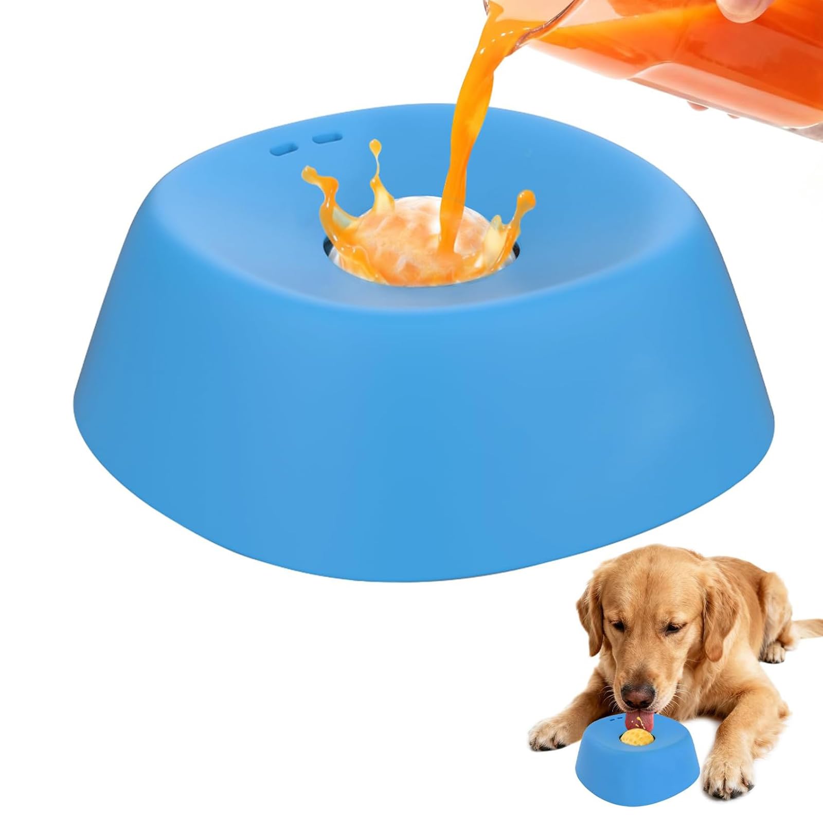 ‌Aninako ペット用スローフィーダー 舐めボウル【内蔵ローリングボール】犬…