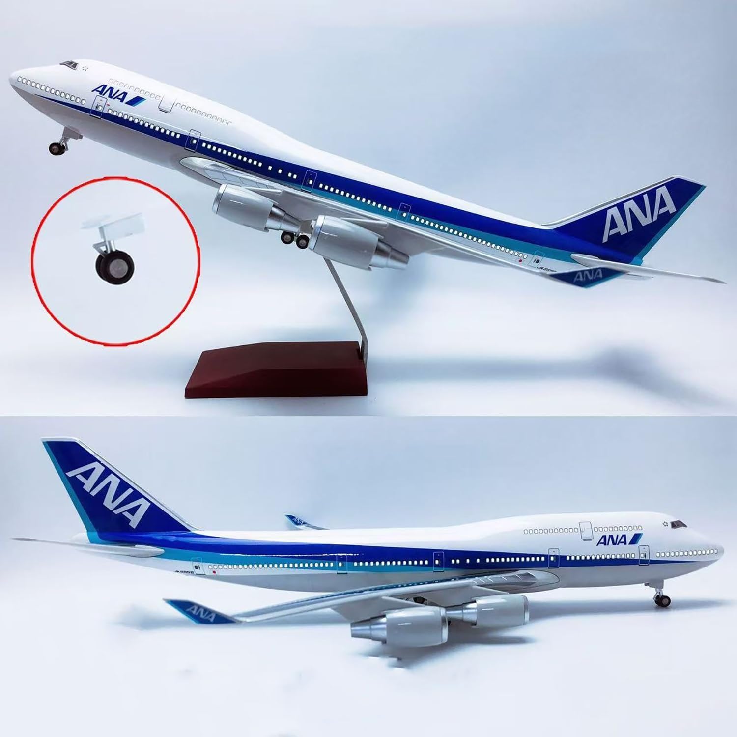 JAL BOEING 747-400 LED仕様完成品 Amazon.co.jp: 18.5インチ 1:150スケール ジェット模型飛行機 ANA B747