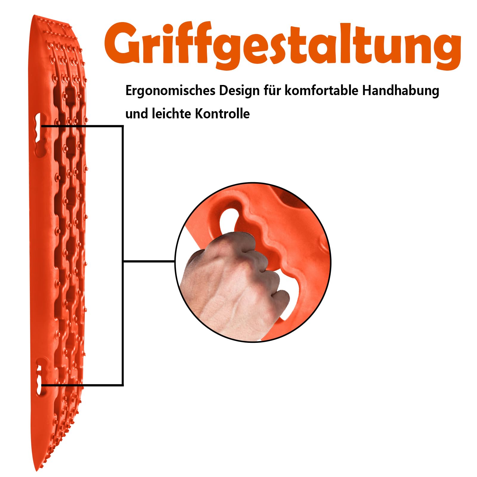 YRHome 2 Stück Sandbleche Anfahrhilfe Wohnmobil Recovery Board Offroad Traktionshilfe Traktionsmatte Traktionsband Schwarz Schlamm Sand Schnee Reifenleiter für Geländewagen LKW PKW 10T Orange