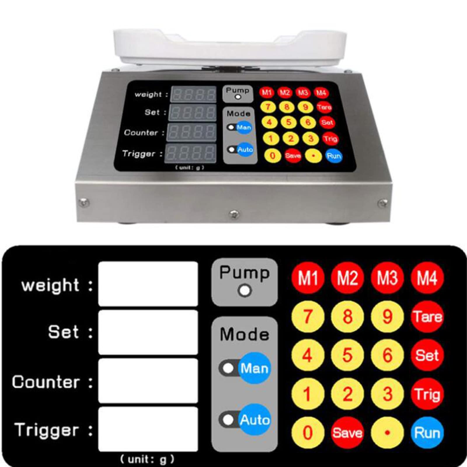 MáQuina de Llenado de LíQuidos,MáQuina de Llenado Cuantitativo de LíQuidos,Cantidad de Llenado de Control de Pantalla de Microcomputadora LCD,Adecuada para Licor,Bebida,Agua Mineral