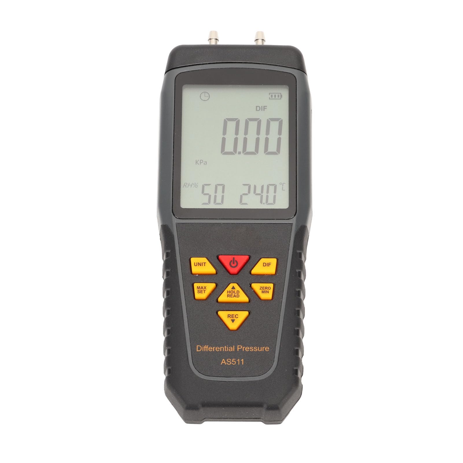 Naroote Differenzdrucktester, Digitales Messgerät, Präzise und Stabil für die Industrielle Gasmessung, ABS-Material