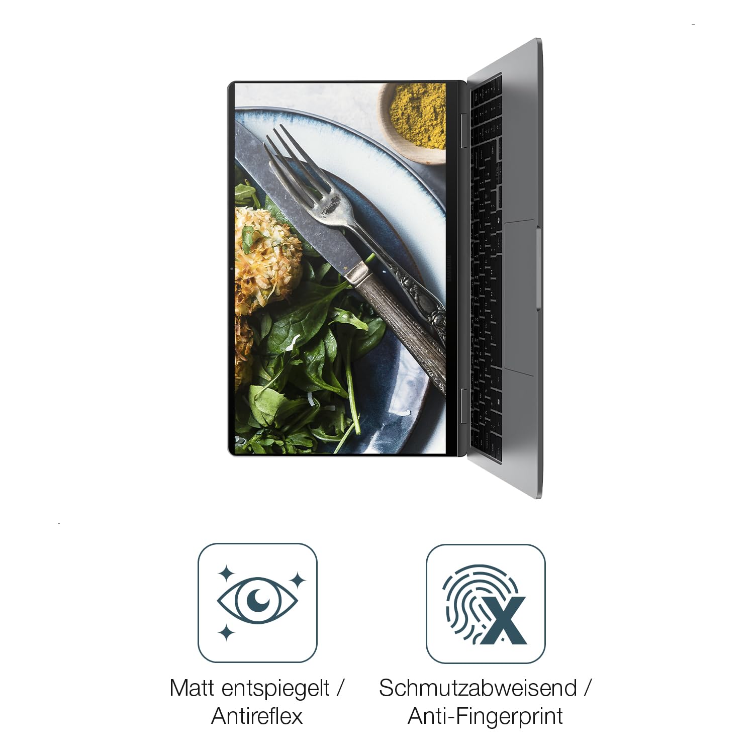 dipos 2x Pellicola 9H opaca per Samsung Galaxy Book4 Edge 15.6 Zoll | Antiriflesso, non si rompe e non si scheggia, non è vero vetro, Anti-Shock, antigraffio, senza bolle, autoadesiva