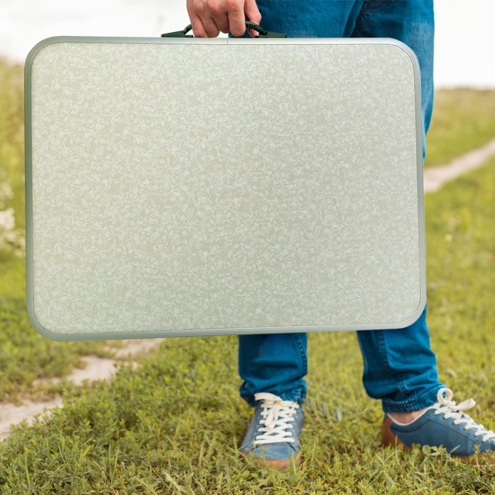 Table Pliante Rectangulaire en Aluminium Greensen - Robuste et Stable - Hauteur Réglable - Multifonctionnelle - Argenté